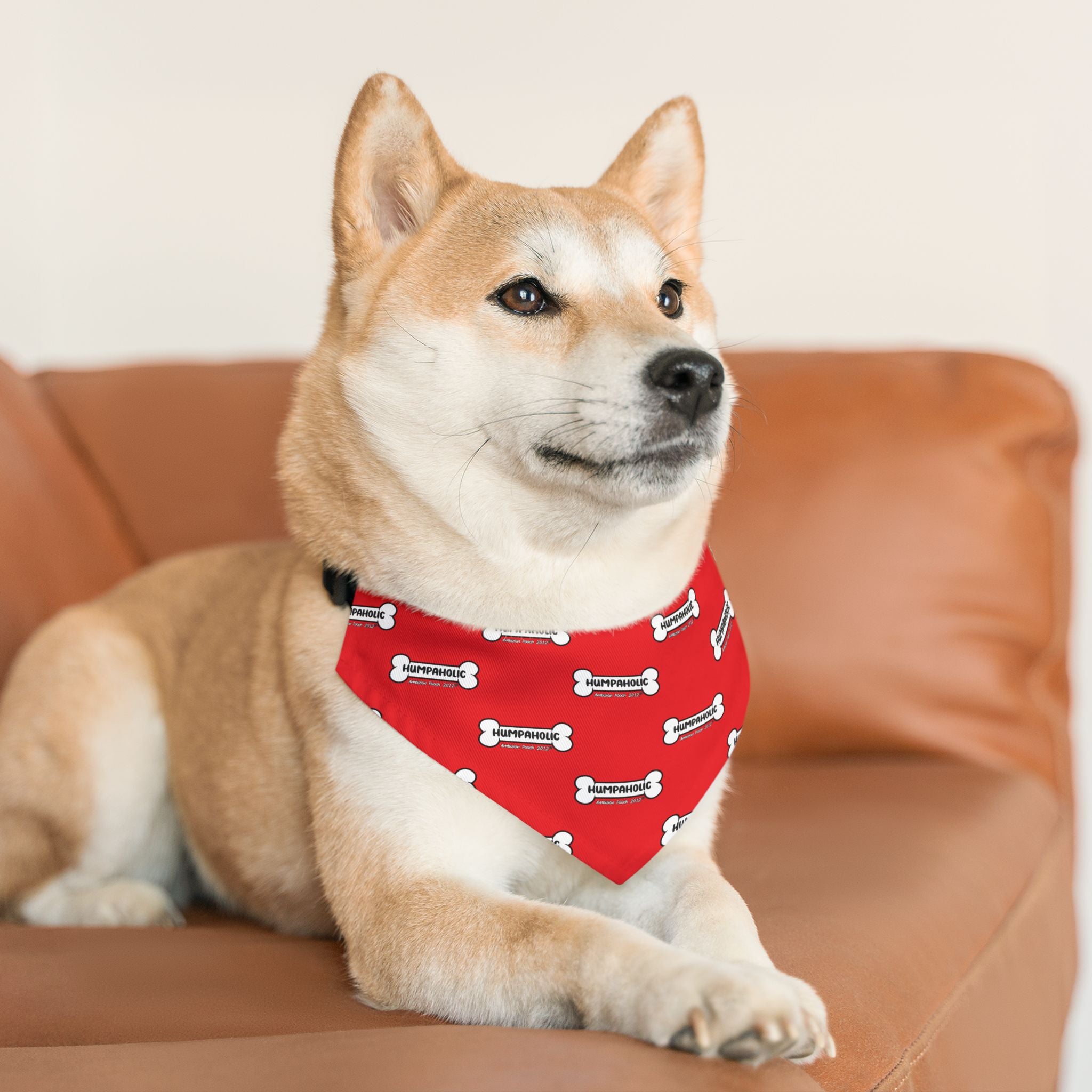 Humpaholic Pet Bandana Collar Red