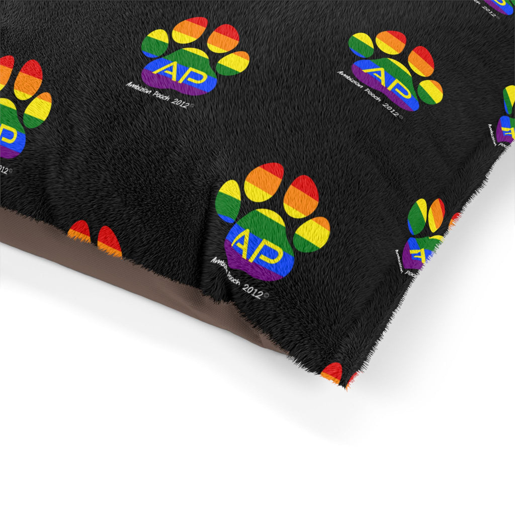 Ambizion Pooch Rainbow Paw Monogram Pet Bed (LGBTQ)