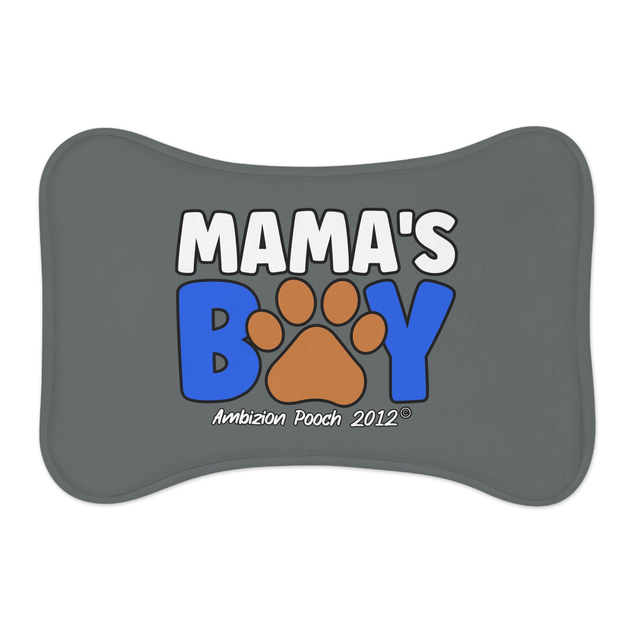 Mama's Boy Pet Feeding Mat Grey