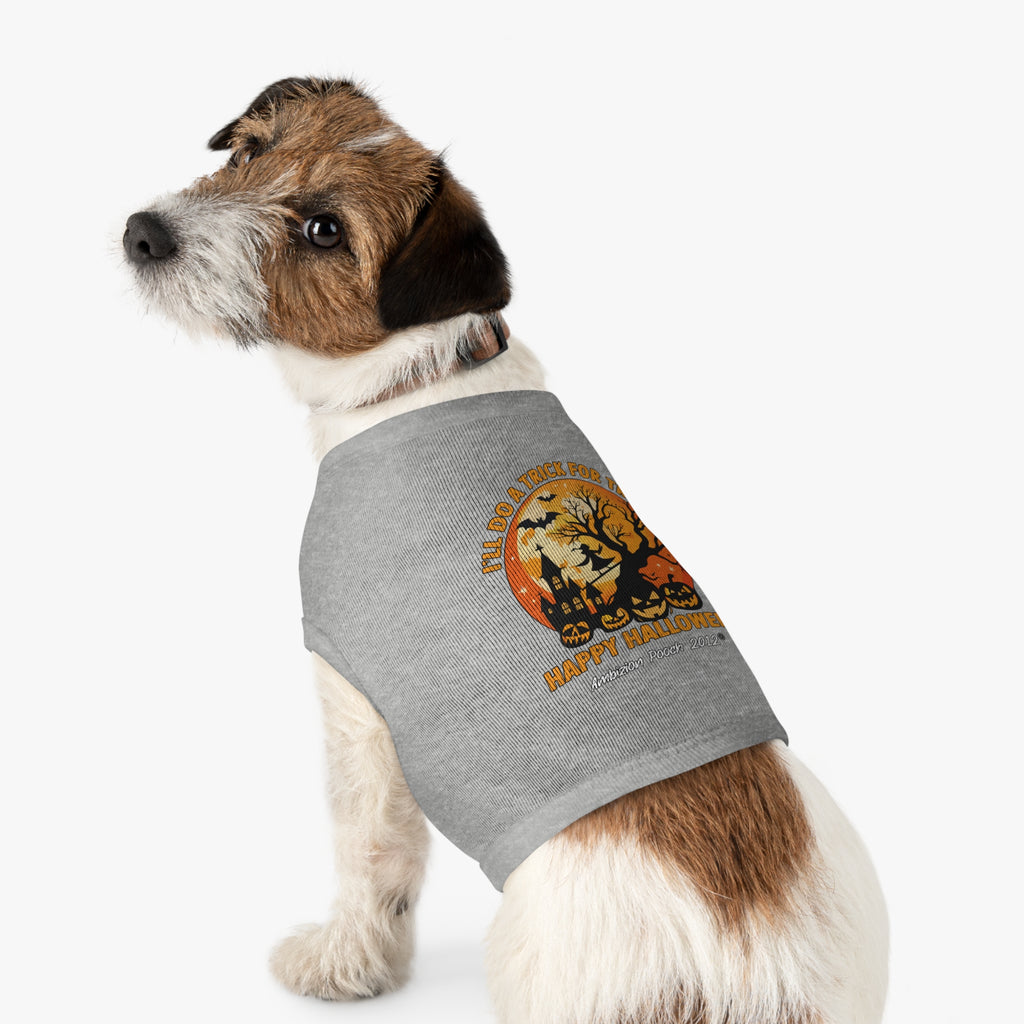 I'll Do A Trick for Treats Happy Halloween Doggy Tank Top