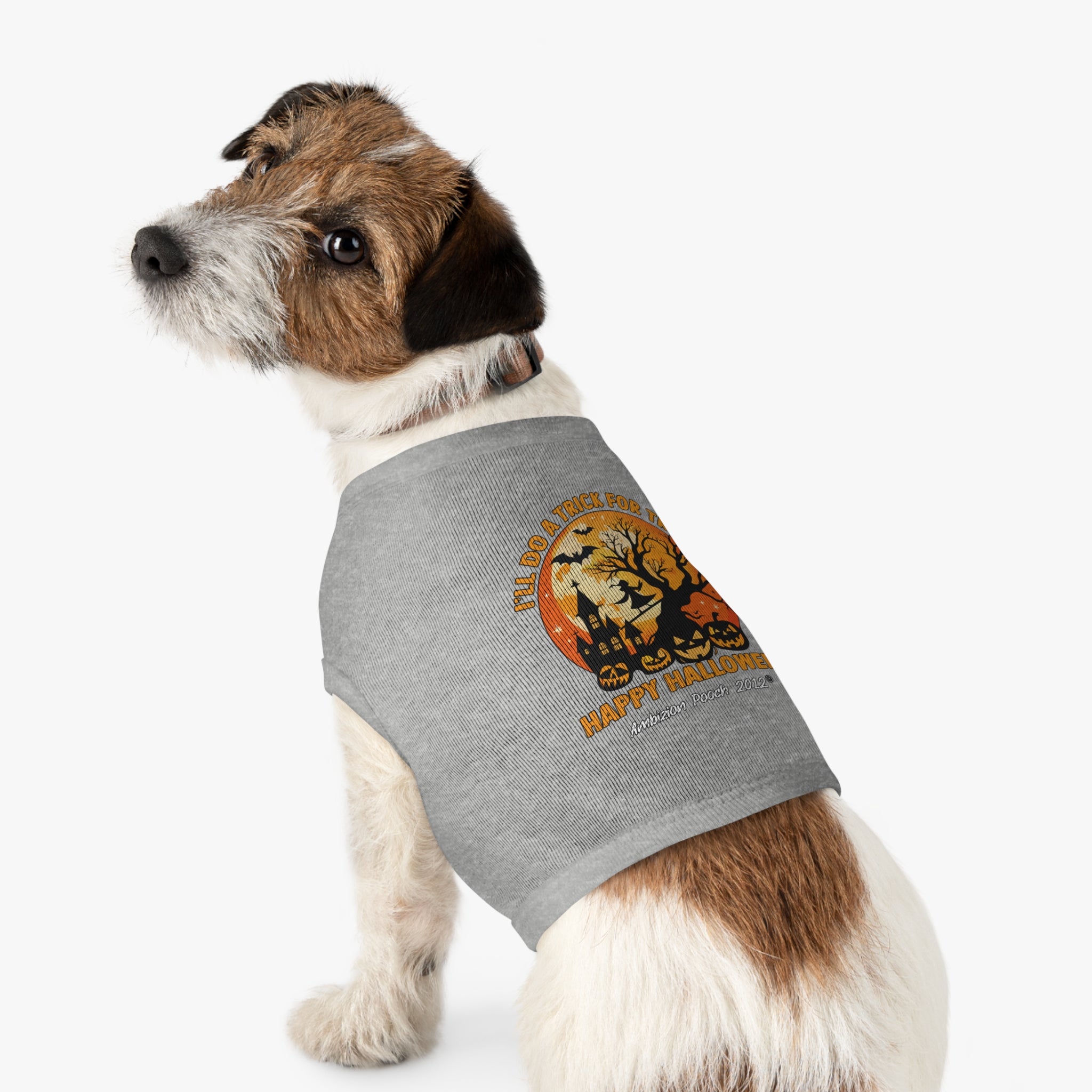 I'll Do A Trick for Treats Happy Halloween Doggy Tank Top