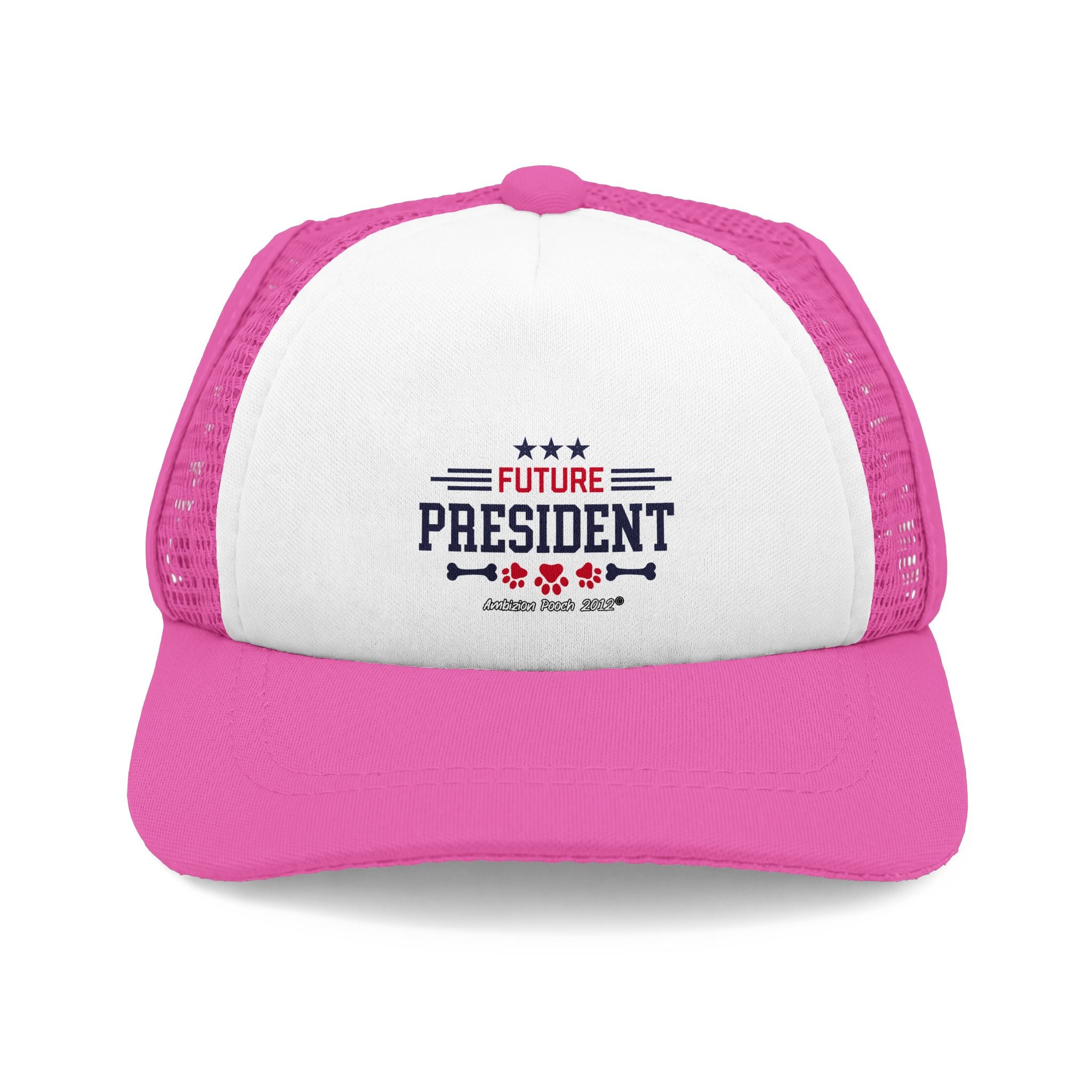 Future President Trucker Doggy Hat - Retro Embroidered Foam Cap for Dogs