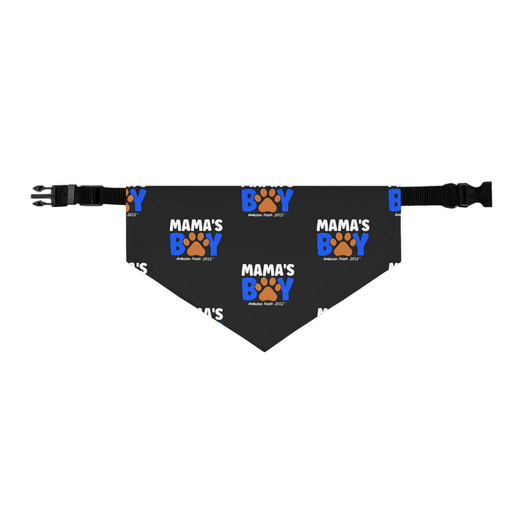 Mama's Boy Pet Bandana Collar White