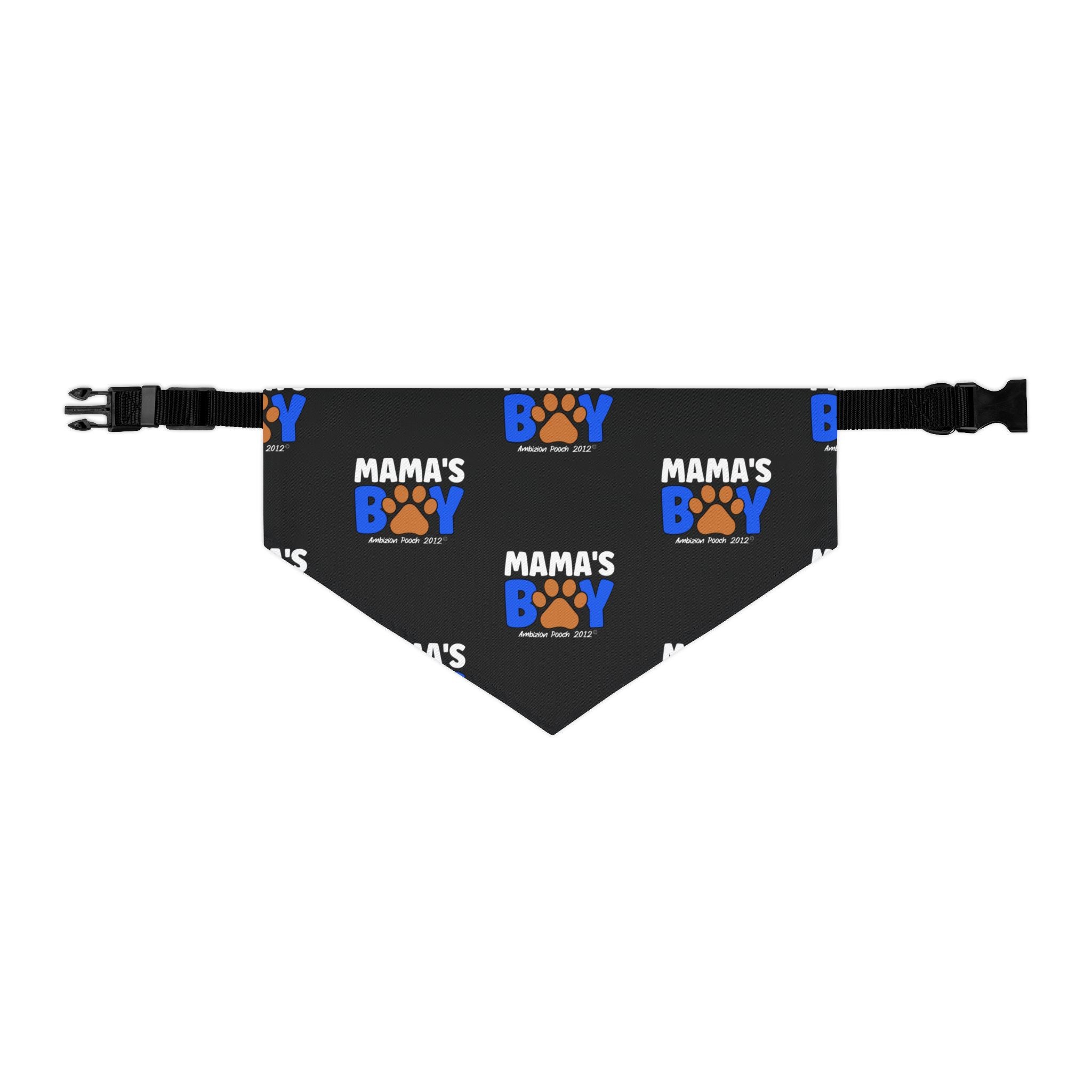 Mama's Boy Pet Bandana Collar White