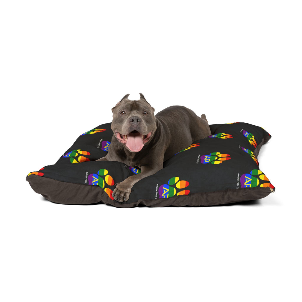 Ambizion Pooch Rainbow Paw Monogram Pet Bed (LGBTQ)
