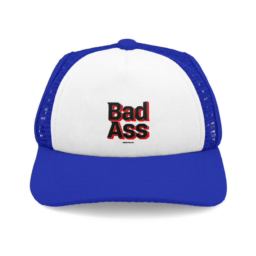Bad Ass Trucker Doggy Hat - Retro Embroidered Foam Cap for Dogs