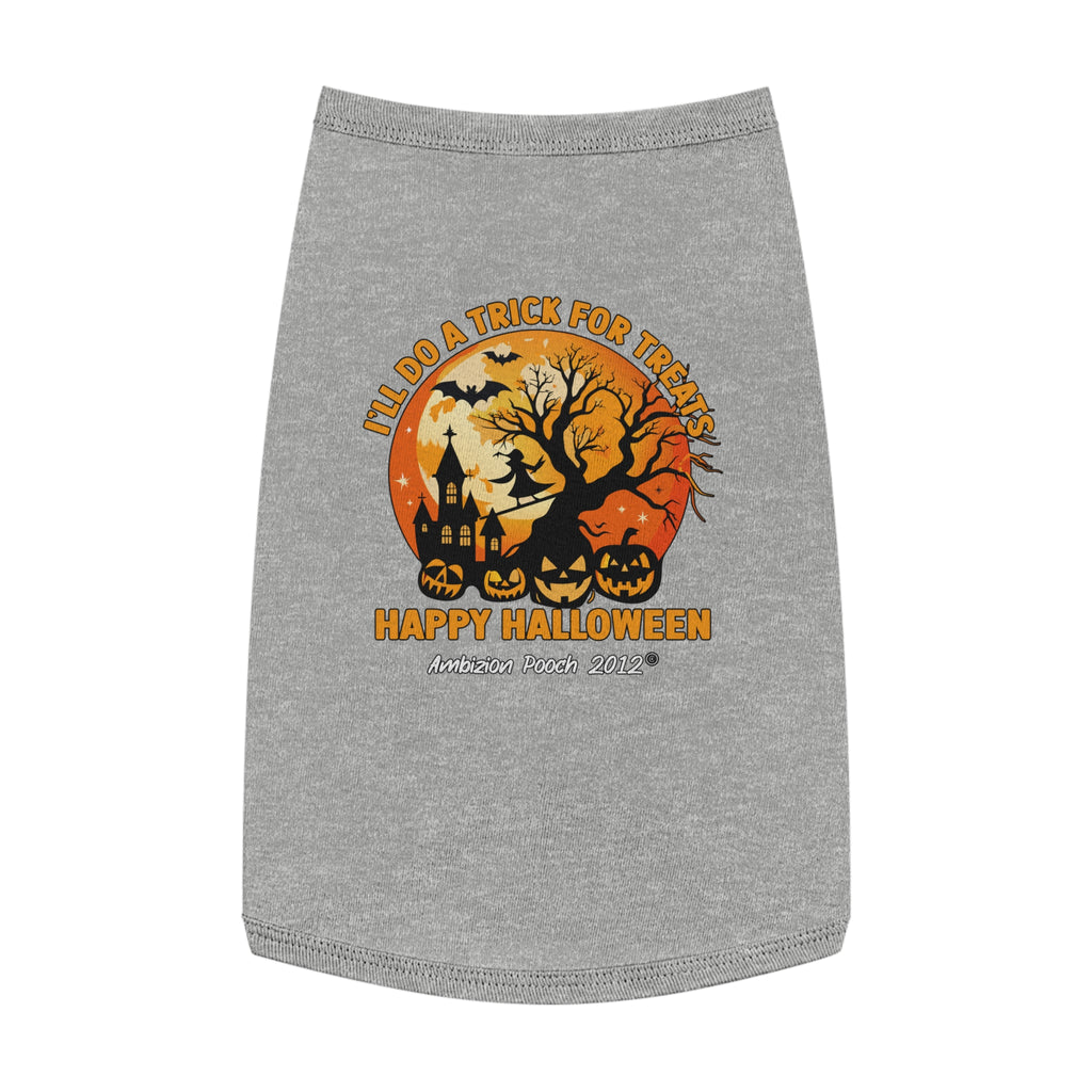 I'll Do A Trick for Treats Happy Halloween Doggy Tank Top