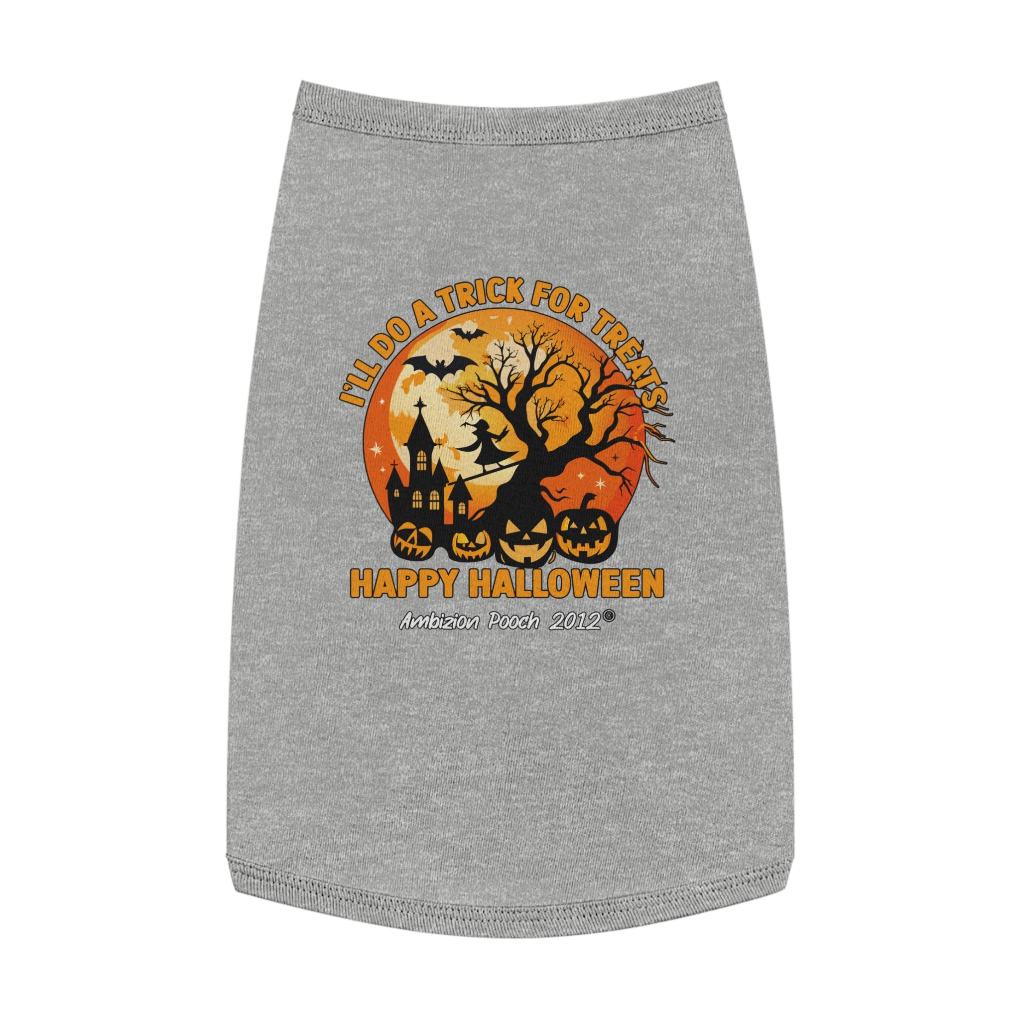 I'll Do A Trick for Treats Happy Halloween Doggy Tank Top