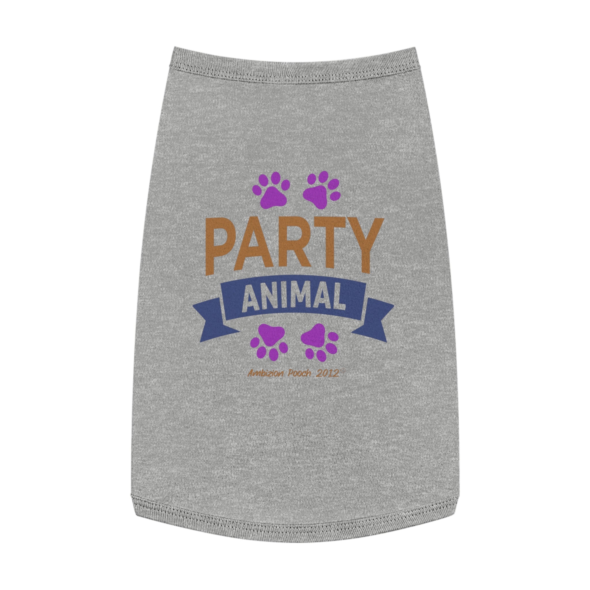 "Party Animal"  Doggy Tank Top — "Couch Potato" (Pet & Parent Matching)