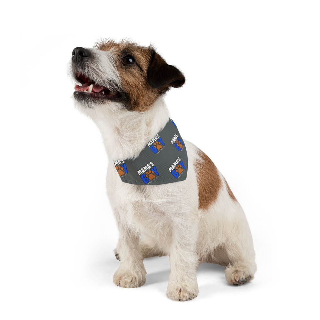 Mama's Boy Pet Bandana Collar Dark Grey