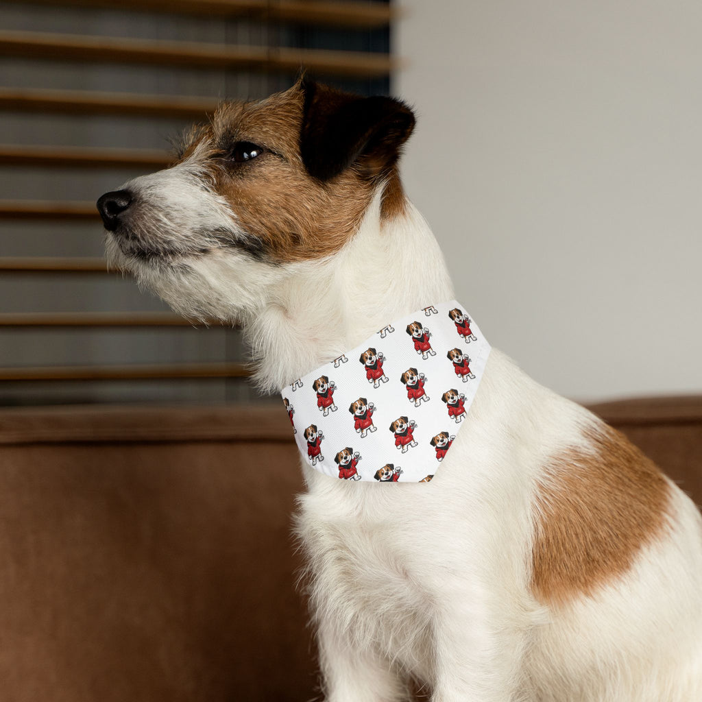 Ambizion Pooch Signature Monogram Bandana Collar White