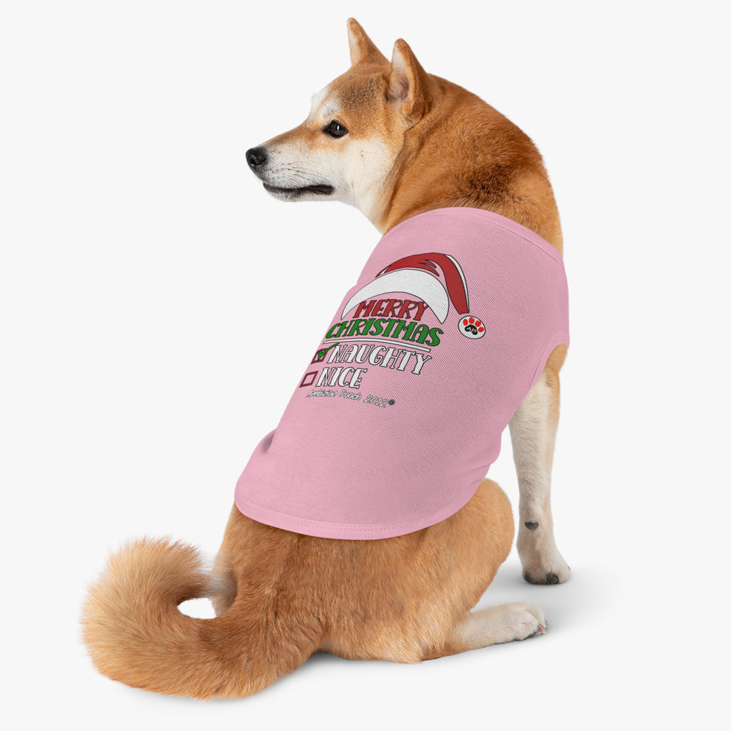 Merry Christmas Naughty or Nice Doggy Tank