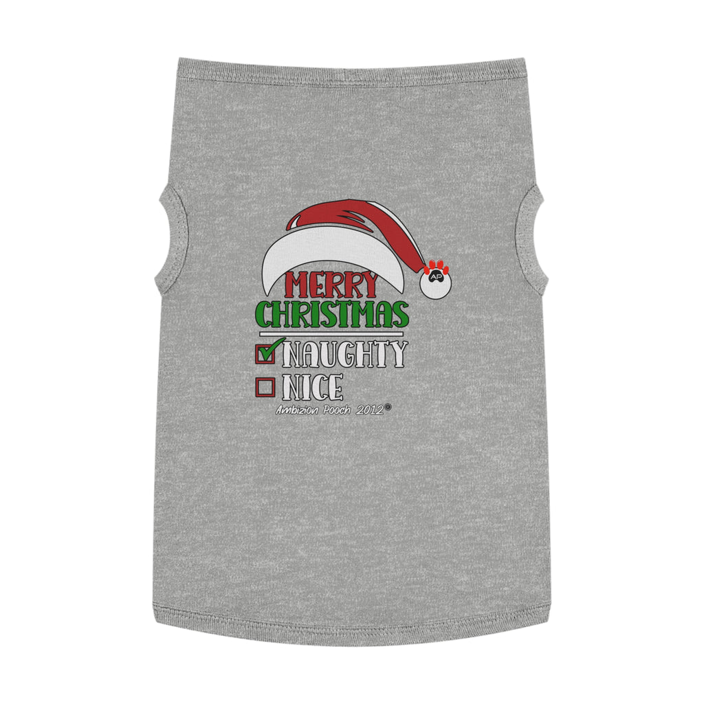 Merry Christmas Naughty or Nice Doggy Tank