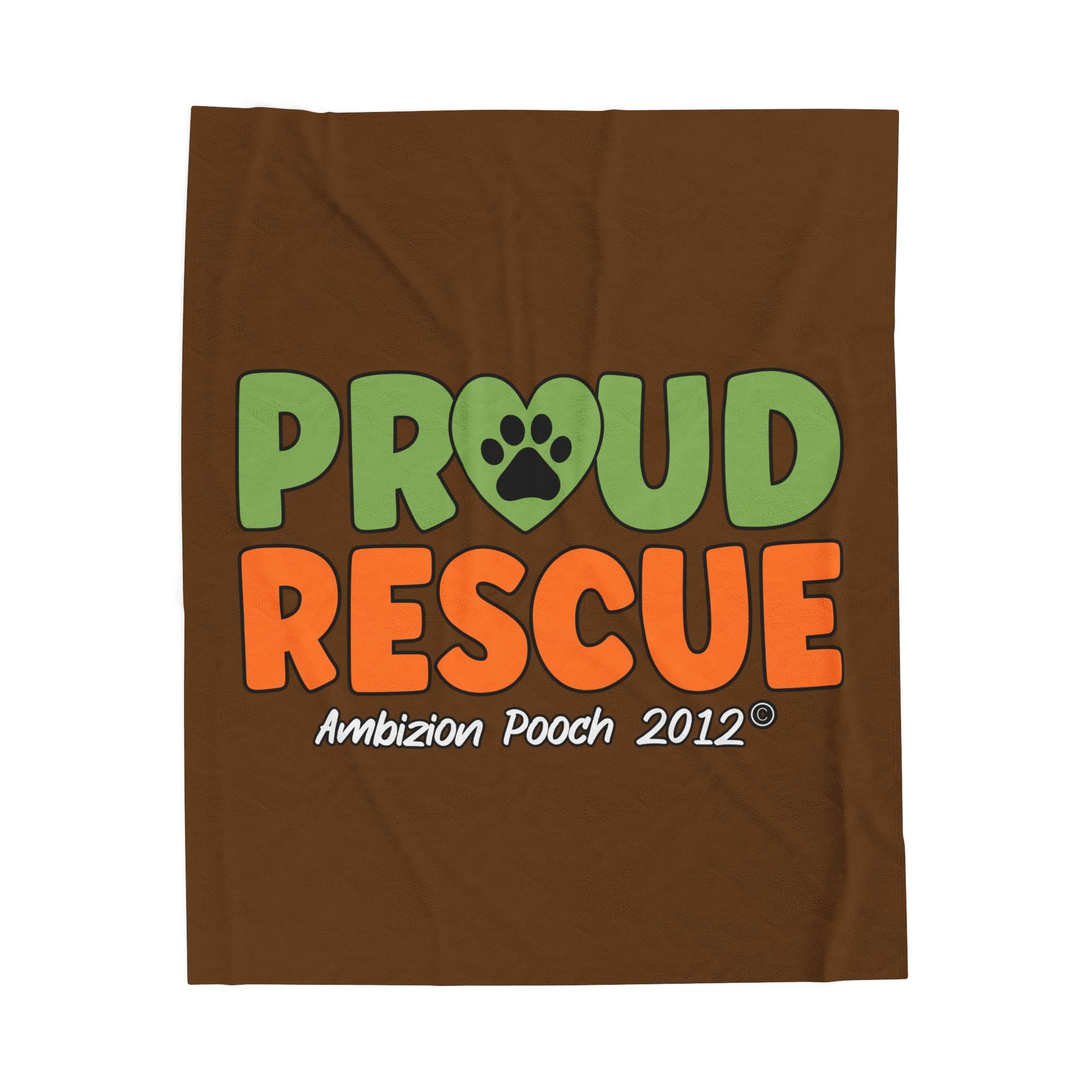 Proud Rescue Velveteen Plush Doggy Blanket