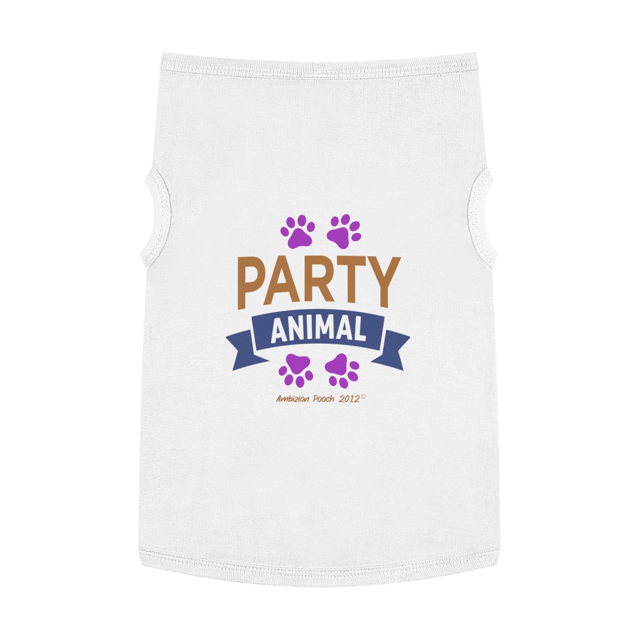 "Party Animal"  Doggy Tank Top — "Couch Potato" (Pet & Parent Matching)
