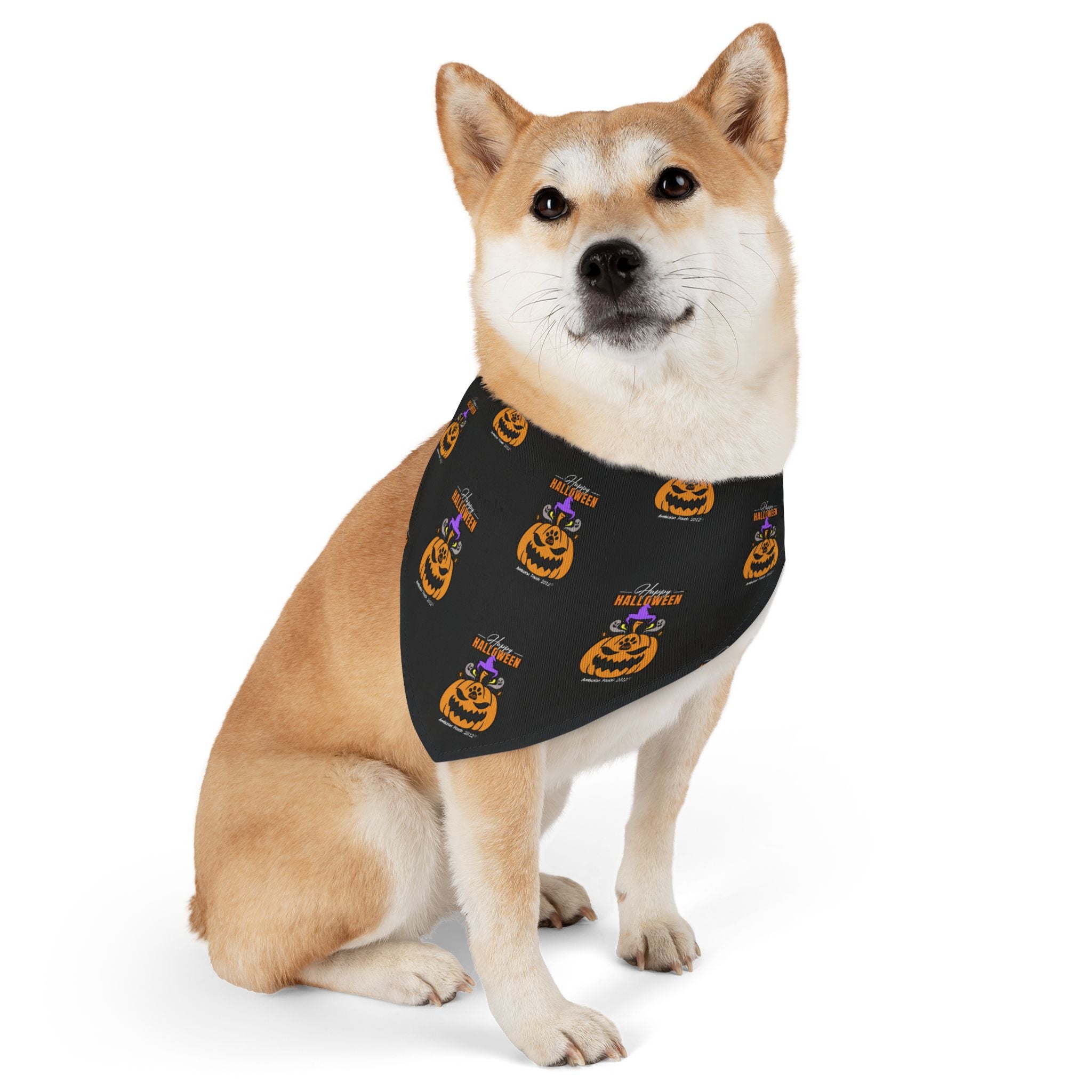 Happy Halloween Bandana Collar for Dogs - Black