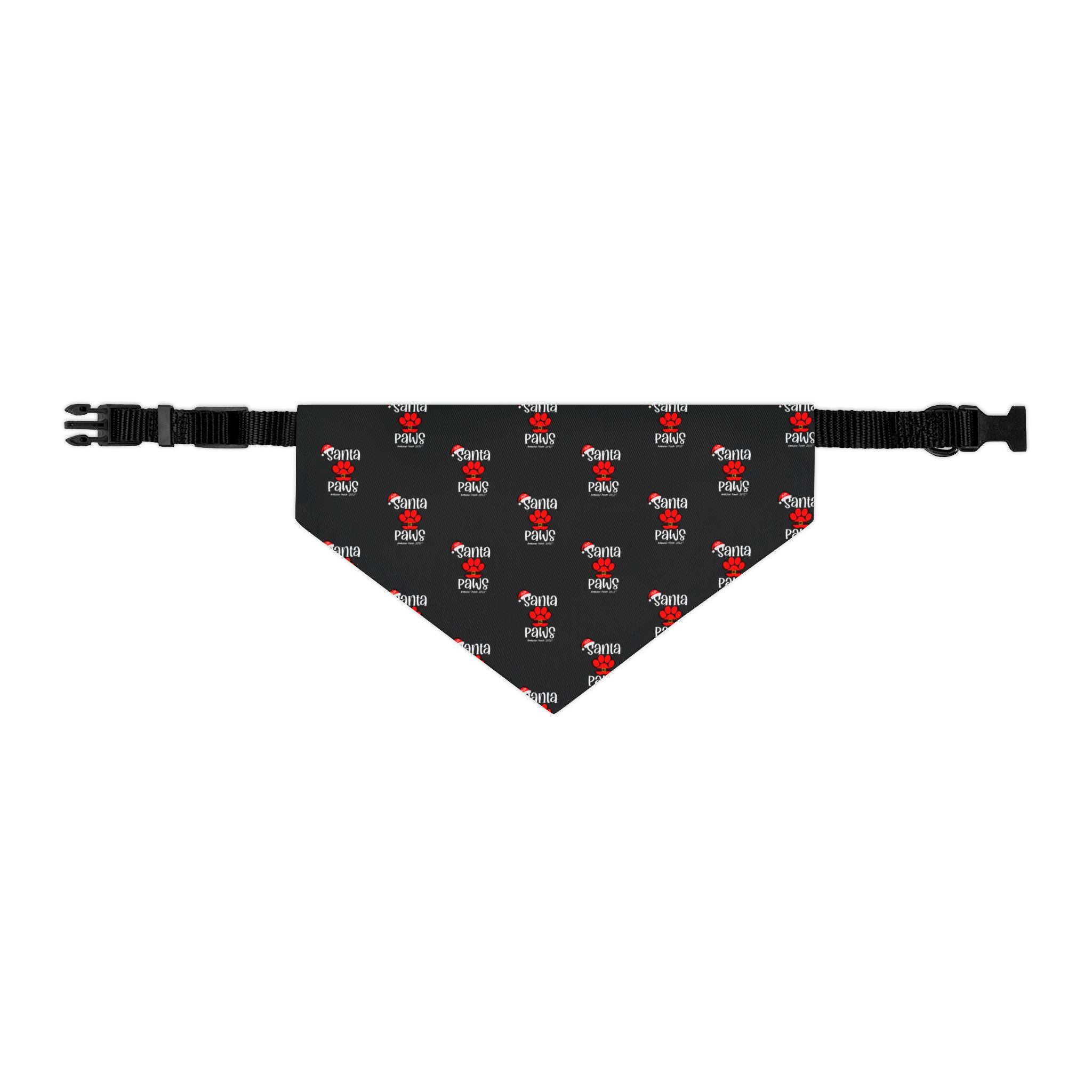 Santa Paws Doggie Bandana Collar - Black