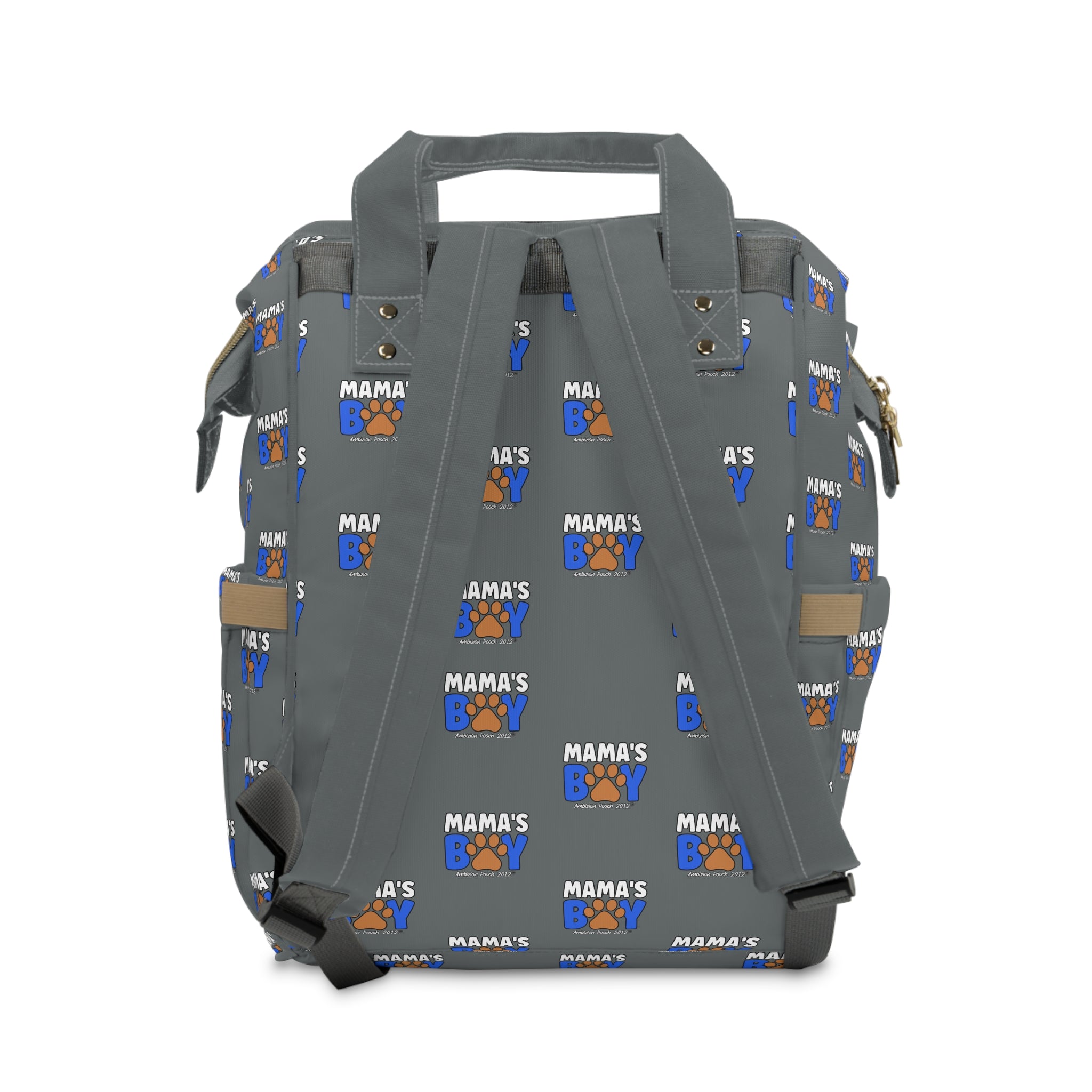 Mama's Boy Puppy/Doggy Multifunctional Backpack Grey