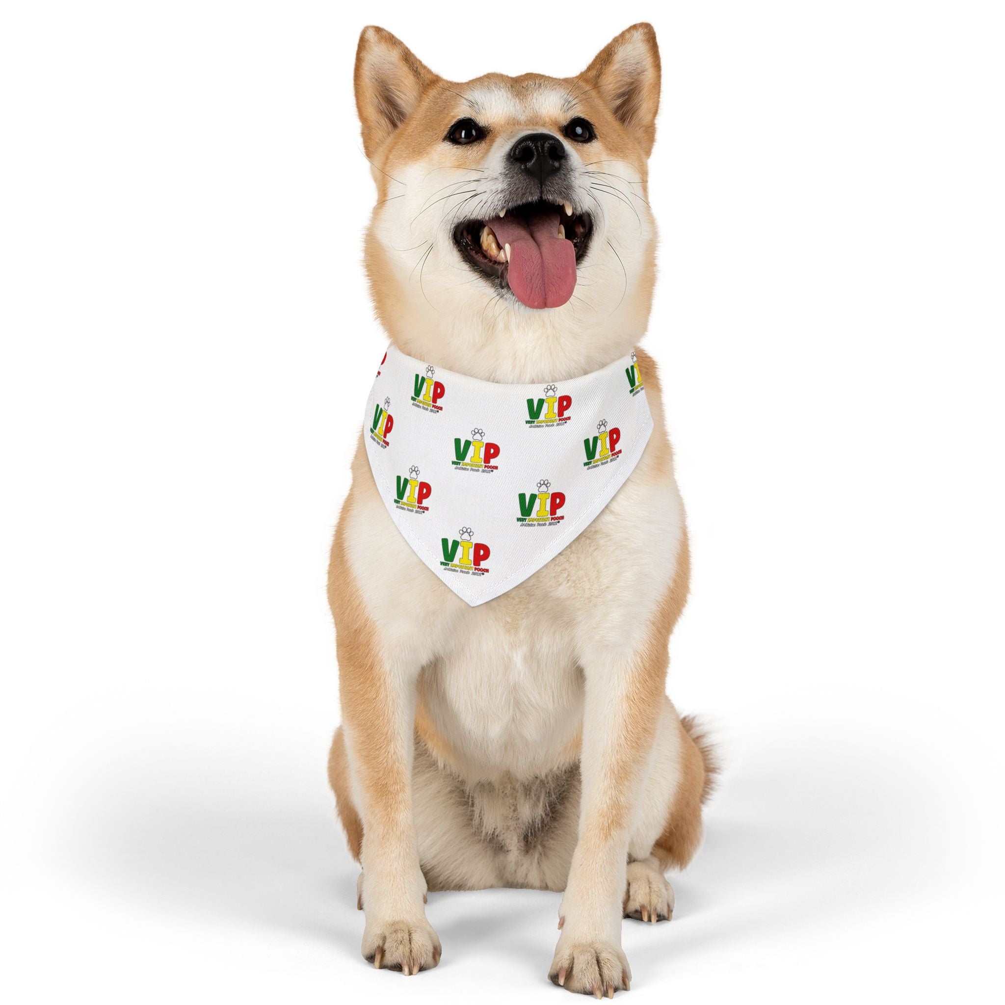 VIP Pet Bandana Collar White