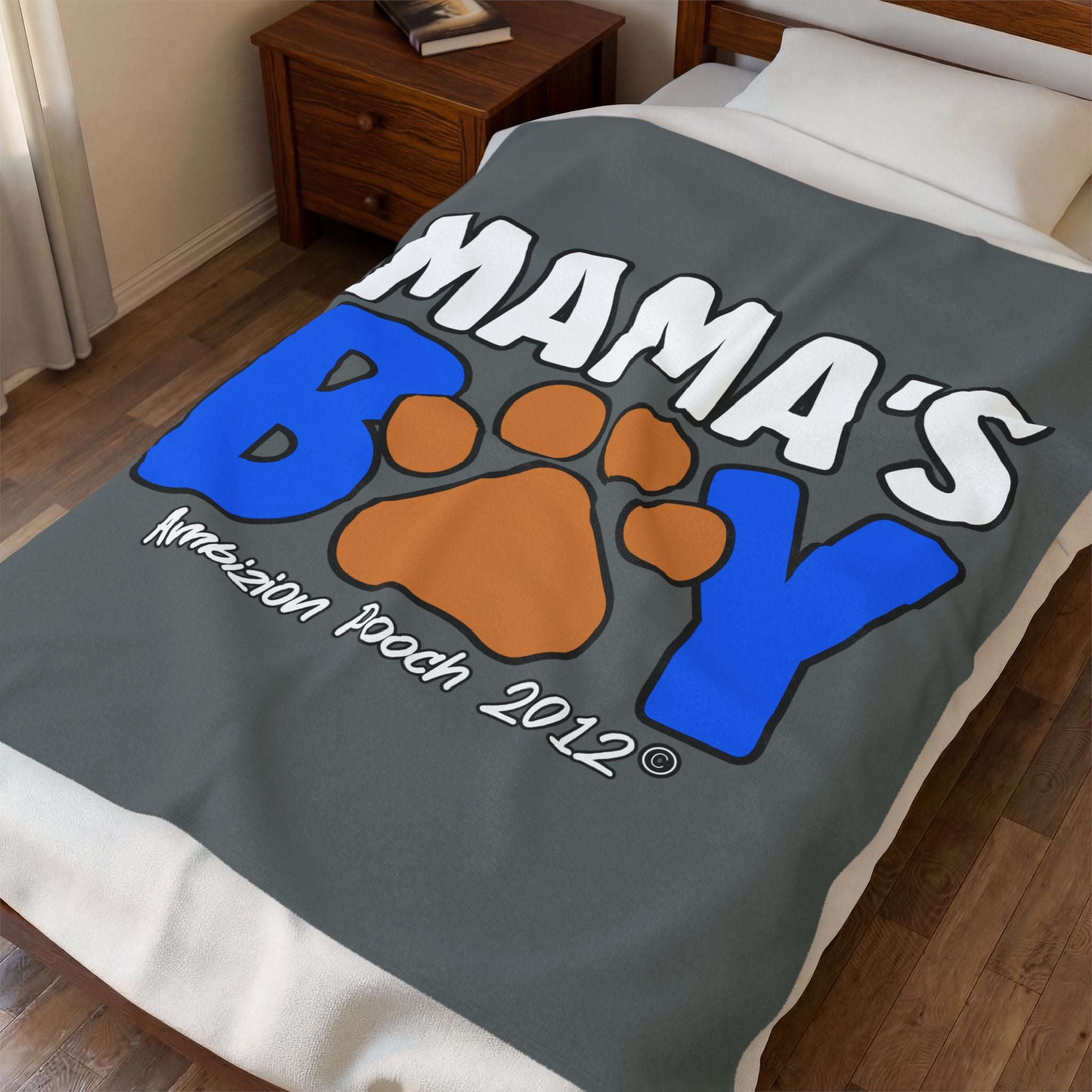 Mama's Boy Velveteen Plush Doggy Blanket