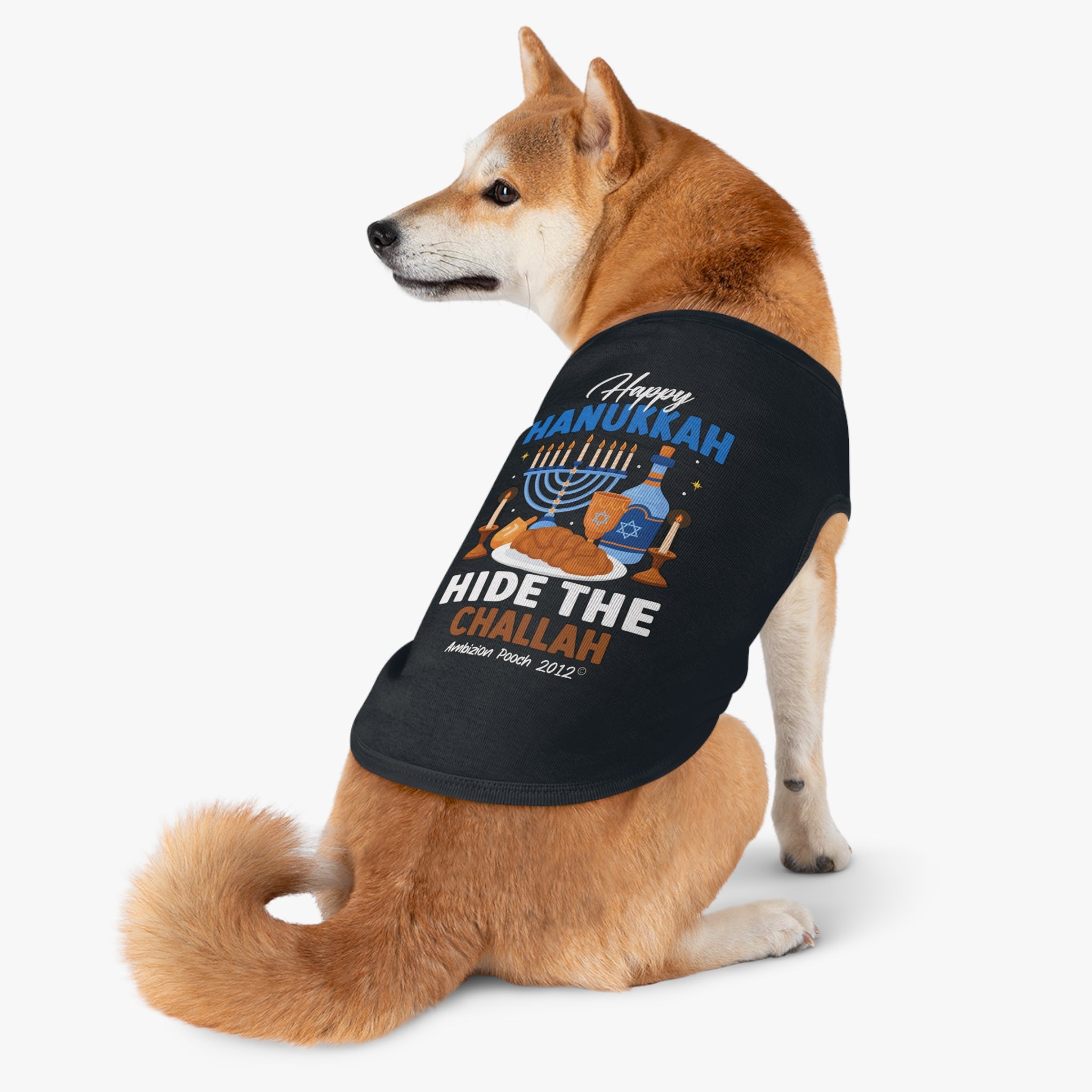 Happy Hanukkah Hide the Challah Doggy Tank Top