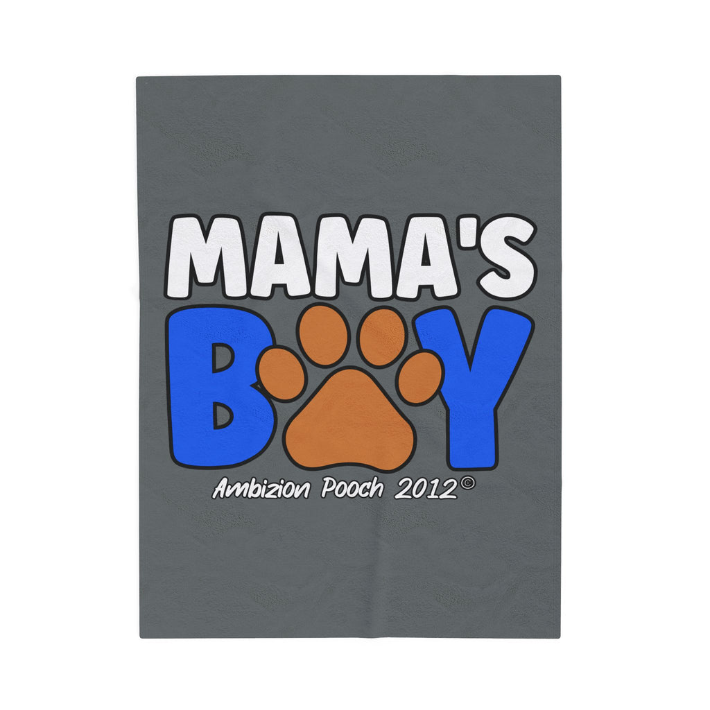 Mama's Boy Velveteen Plush Doggy Blanket