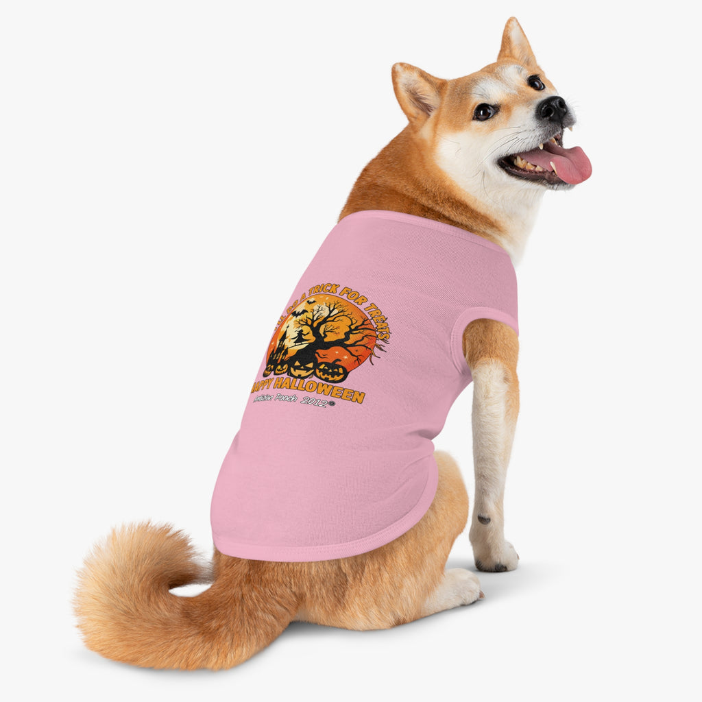 I'll Do A Trick for Treats Happy Halloween Doggy Tank Top