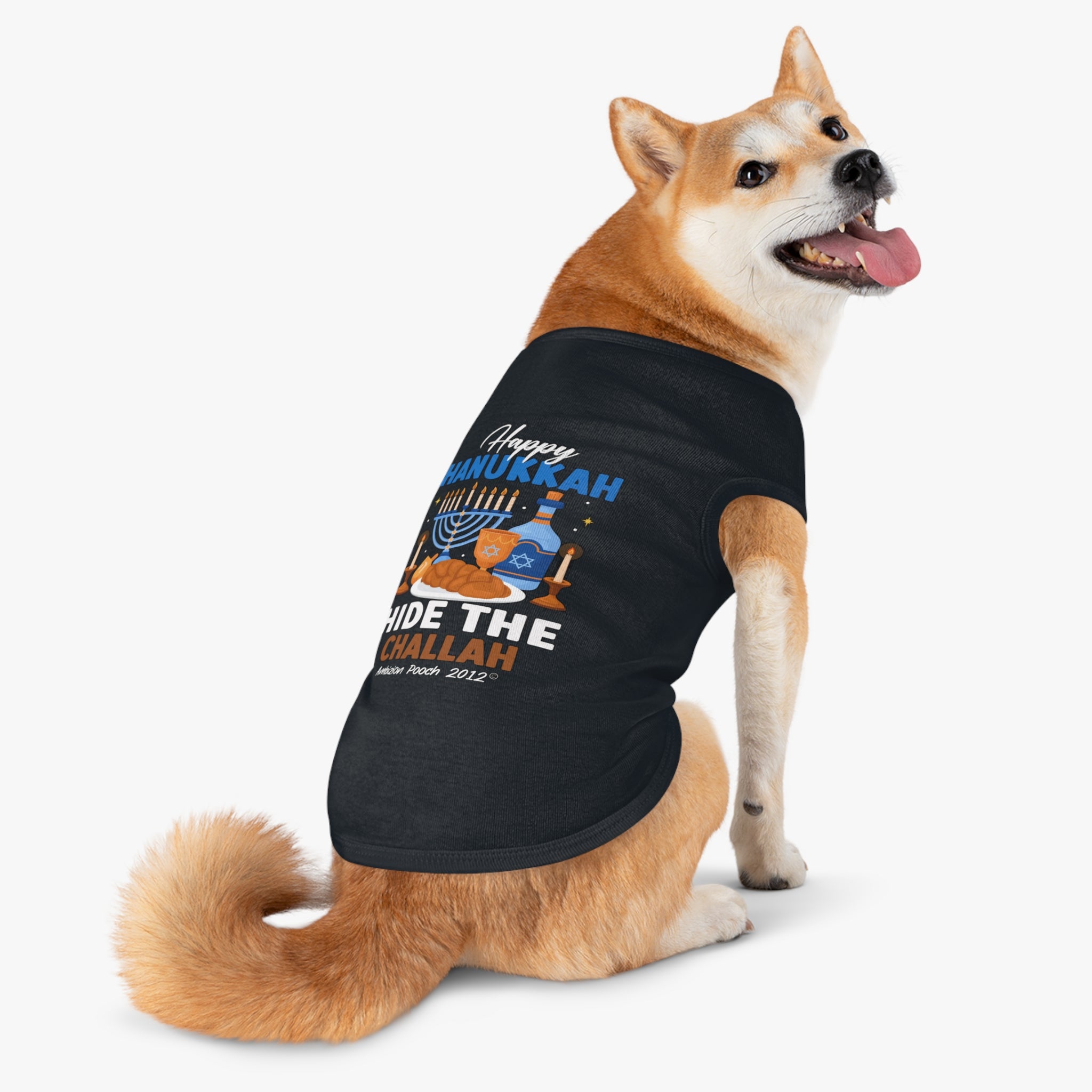Happy Hanukkah Hide the Challah Doggy Tank Top
