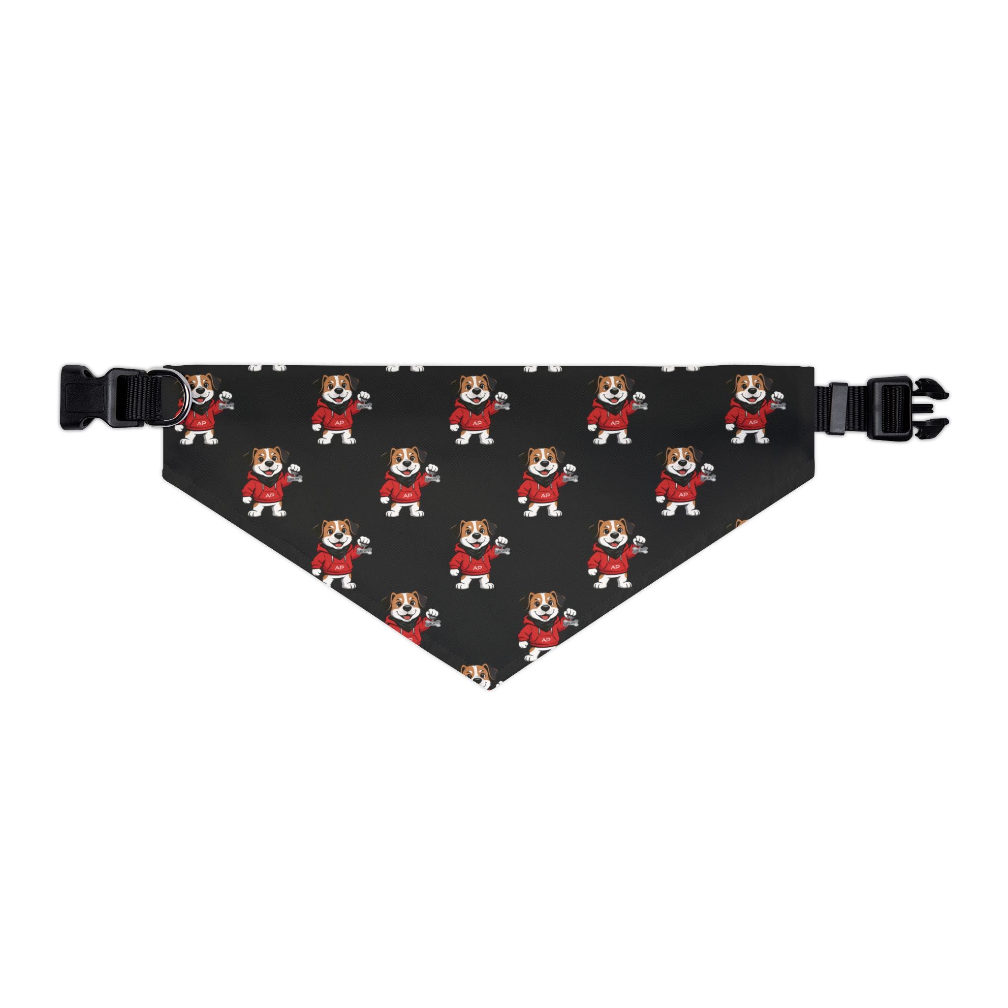 Ambizion Pooch Signature Monogram Bandana Collar Black