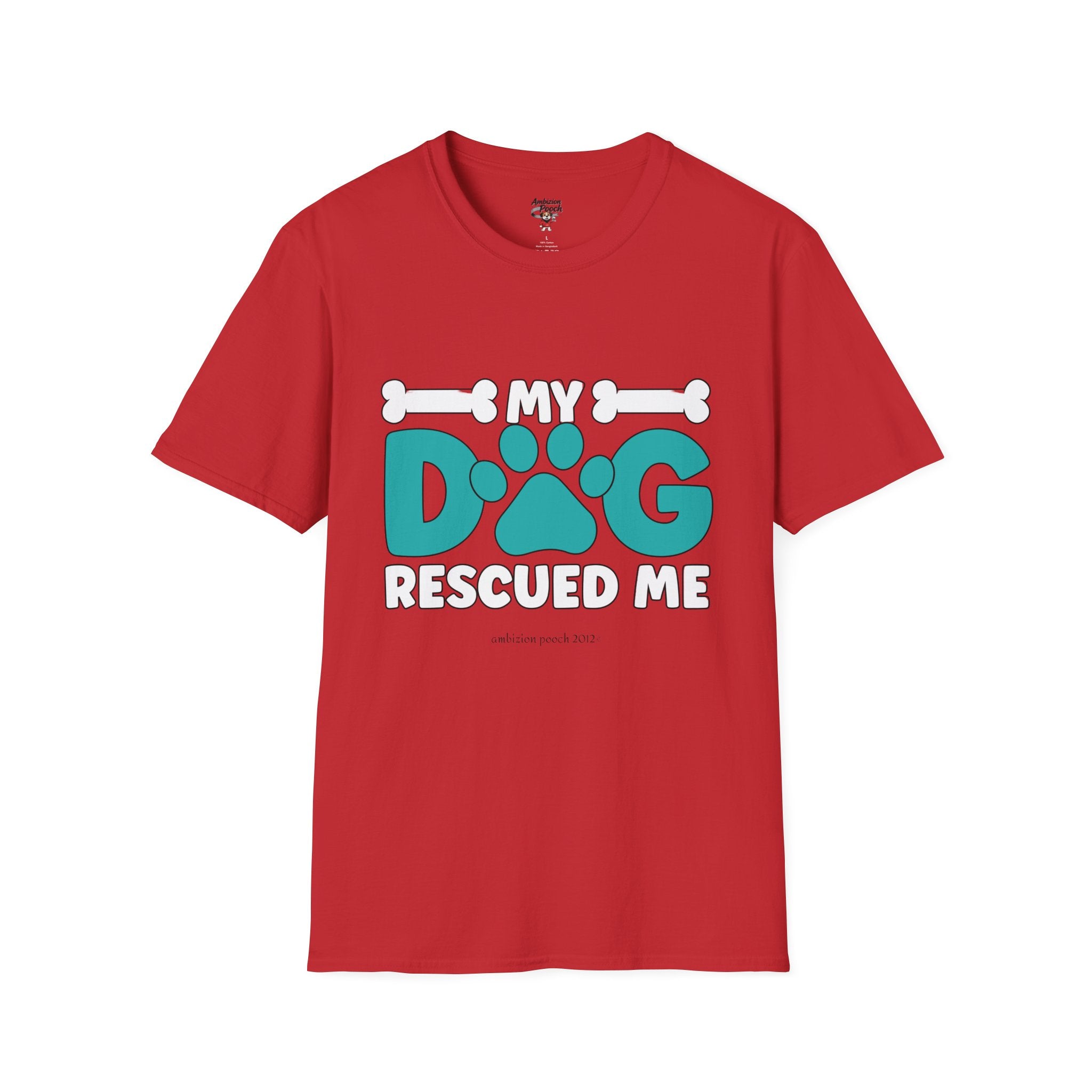 My Dog Rescued Me Unisex Softstyle T-Shirt