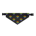 Ambizion Pooch Rainbow Paw Monogram Pet Bandana Collar White (LGBTQ)
