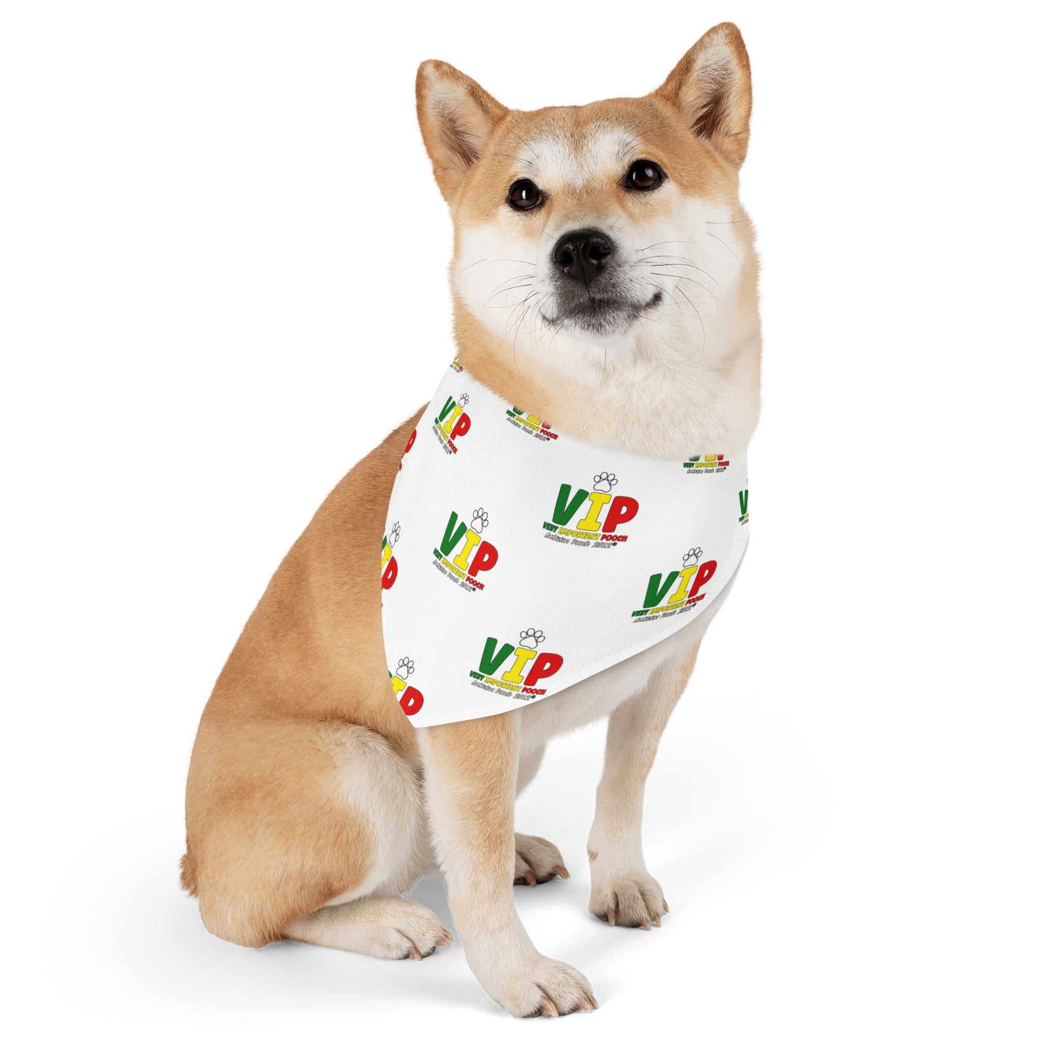 VIP Pet Bandana Collar White