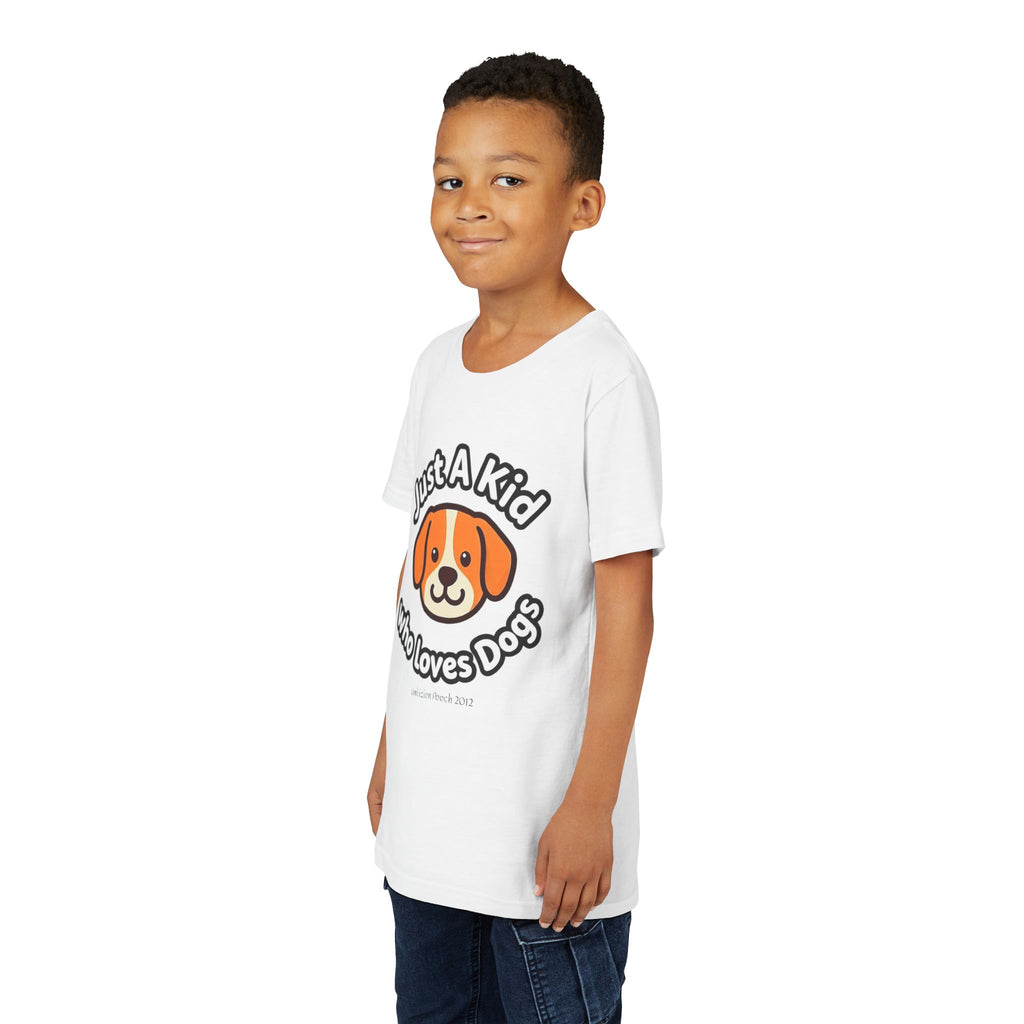 "Just A Kid Who Loves Dogs" Kids Tee