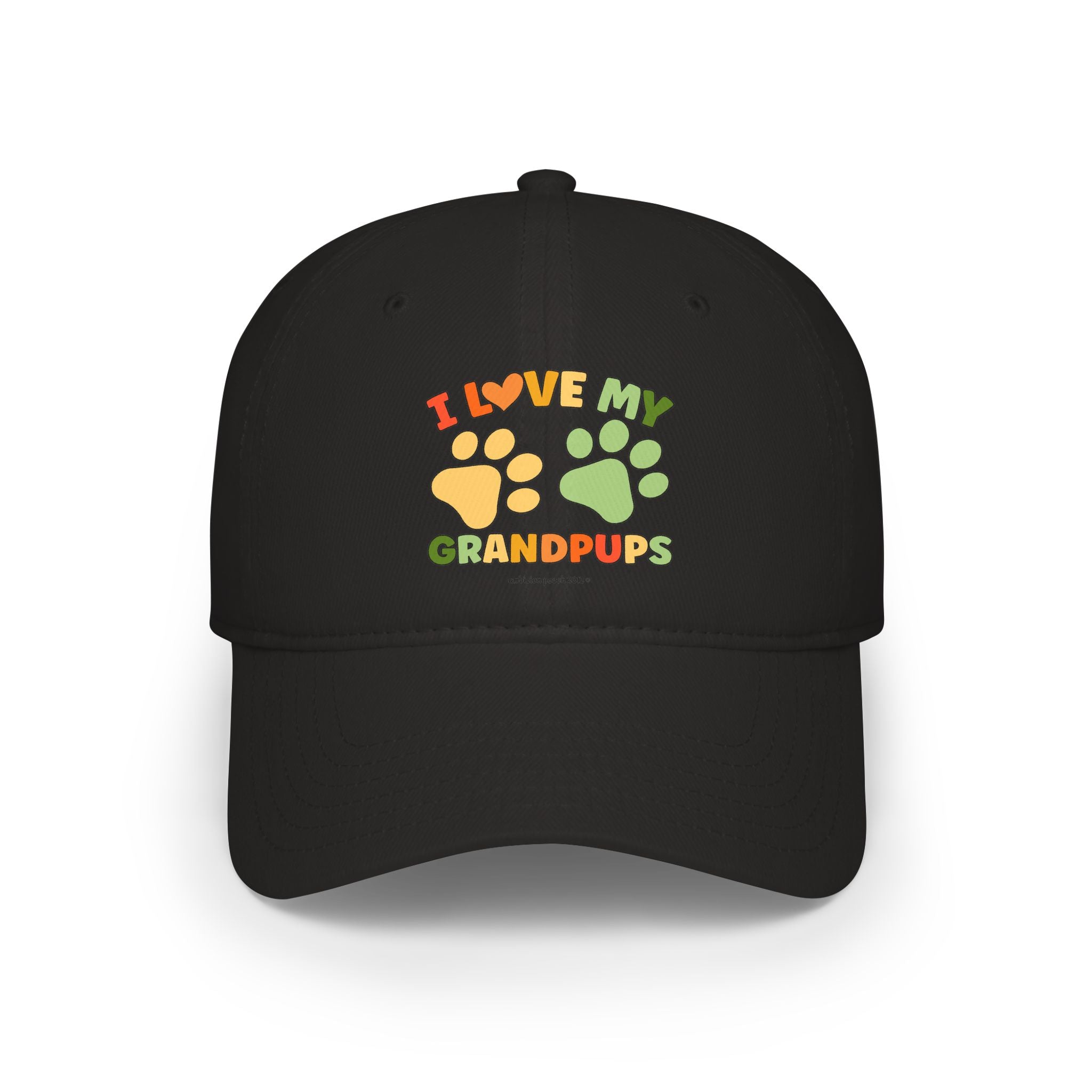 I Love My Grandpups Low Profile Baseball Cap
