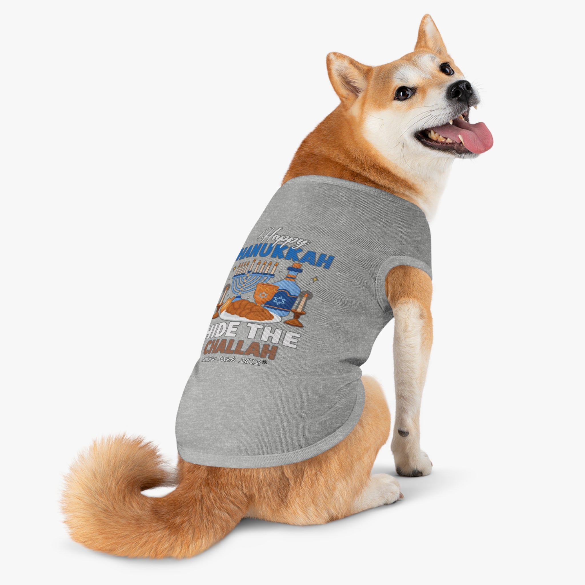 Happy Hanukkah Hide the Challah Doggy Tank Top