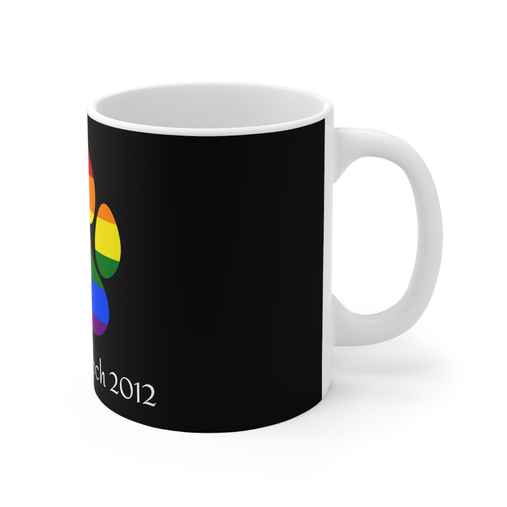 Rainbow Paw Mug 11oz (LGBTQ)