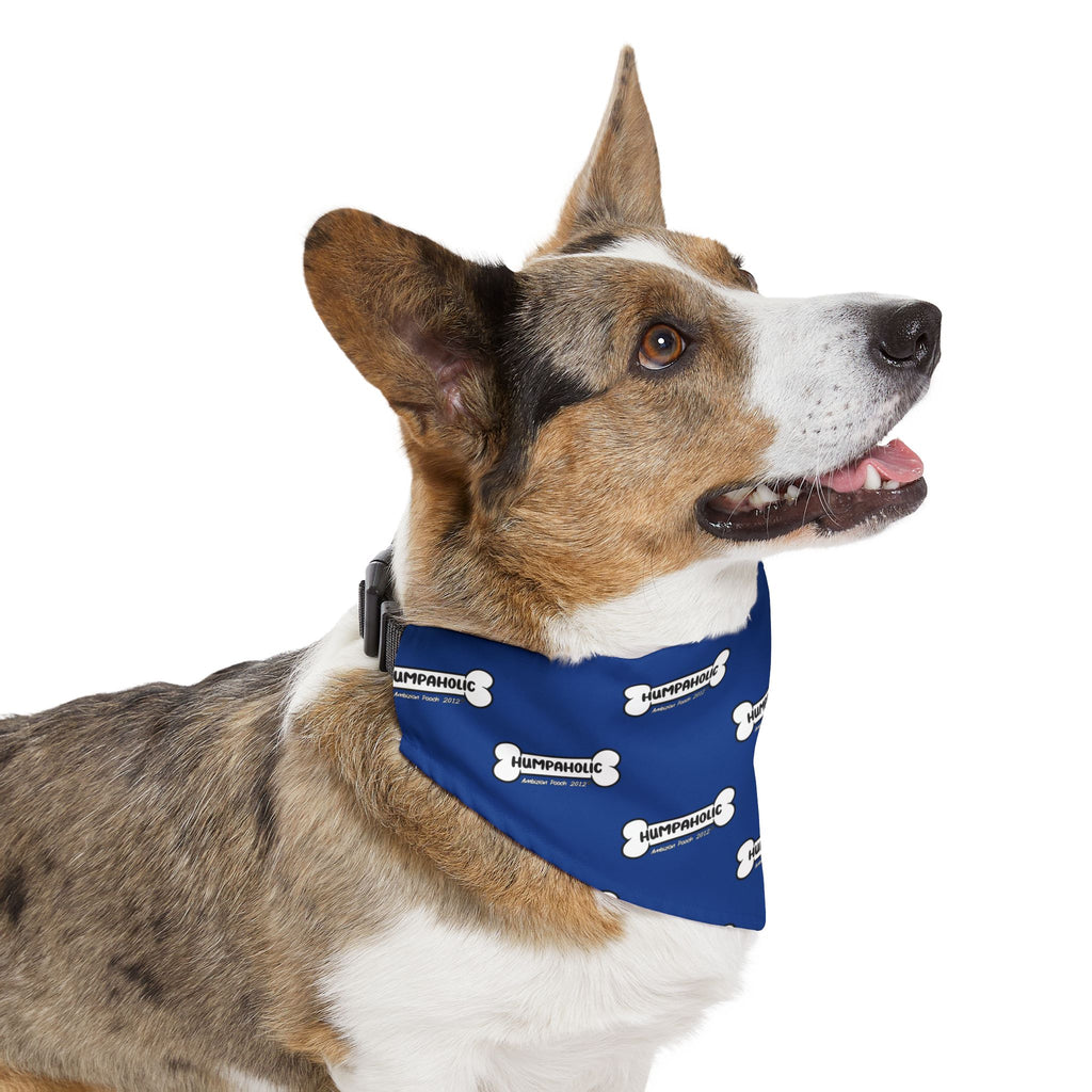 Humpaholic Pet Bandana Collar Blue