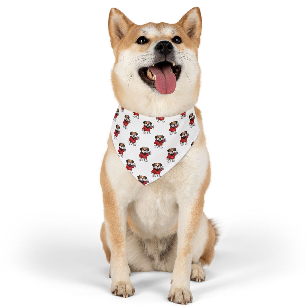 Ambizion Pooch Signature Monogram Bandana Collar White