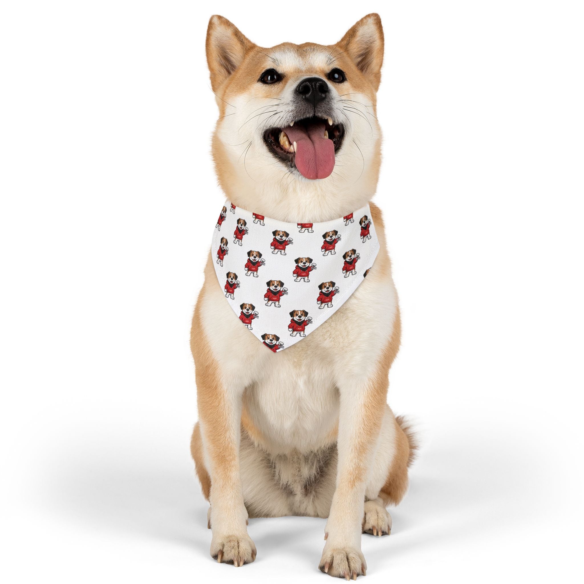Ambizion Pooch Signature Monogram Bandana Collar White