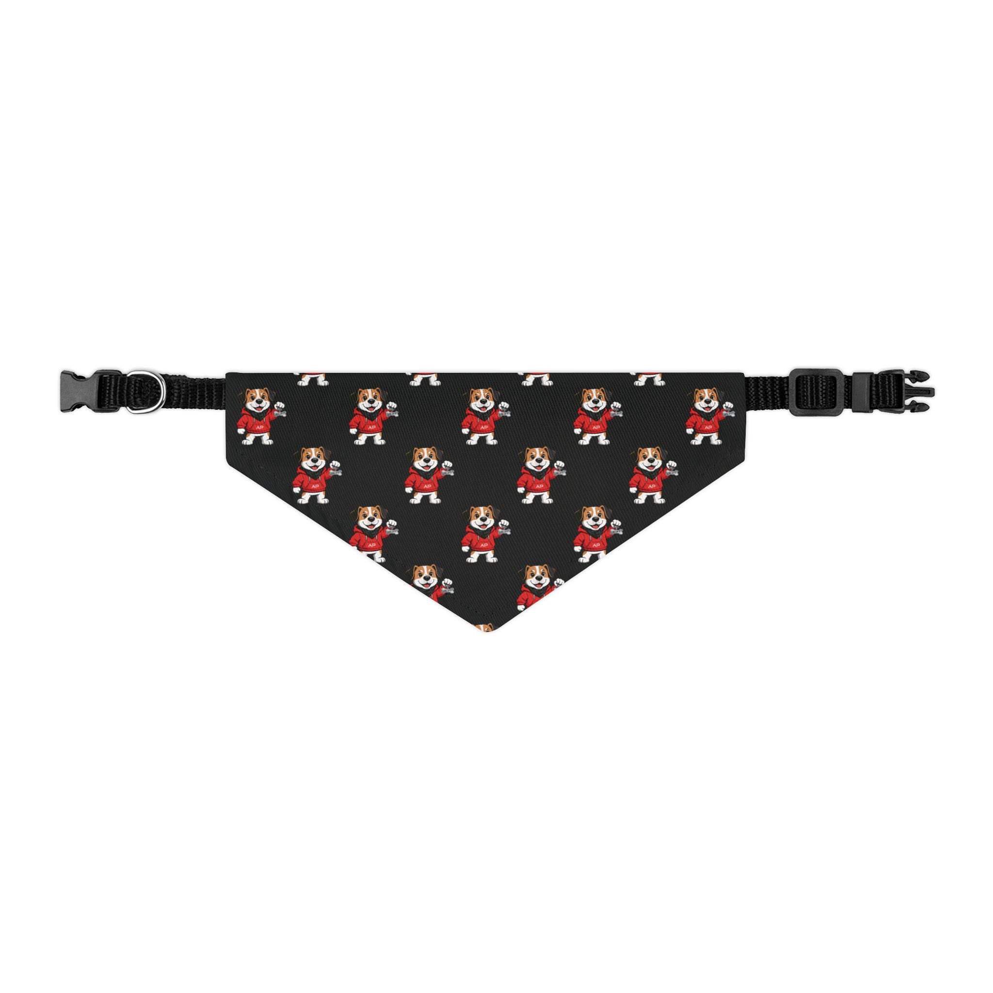 Ambizion Pooch Signature Monogram Bandana Collar Black