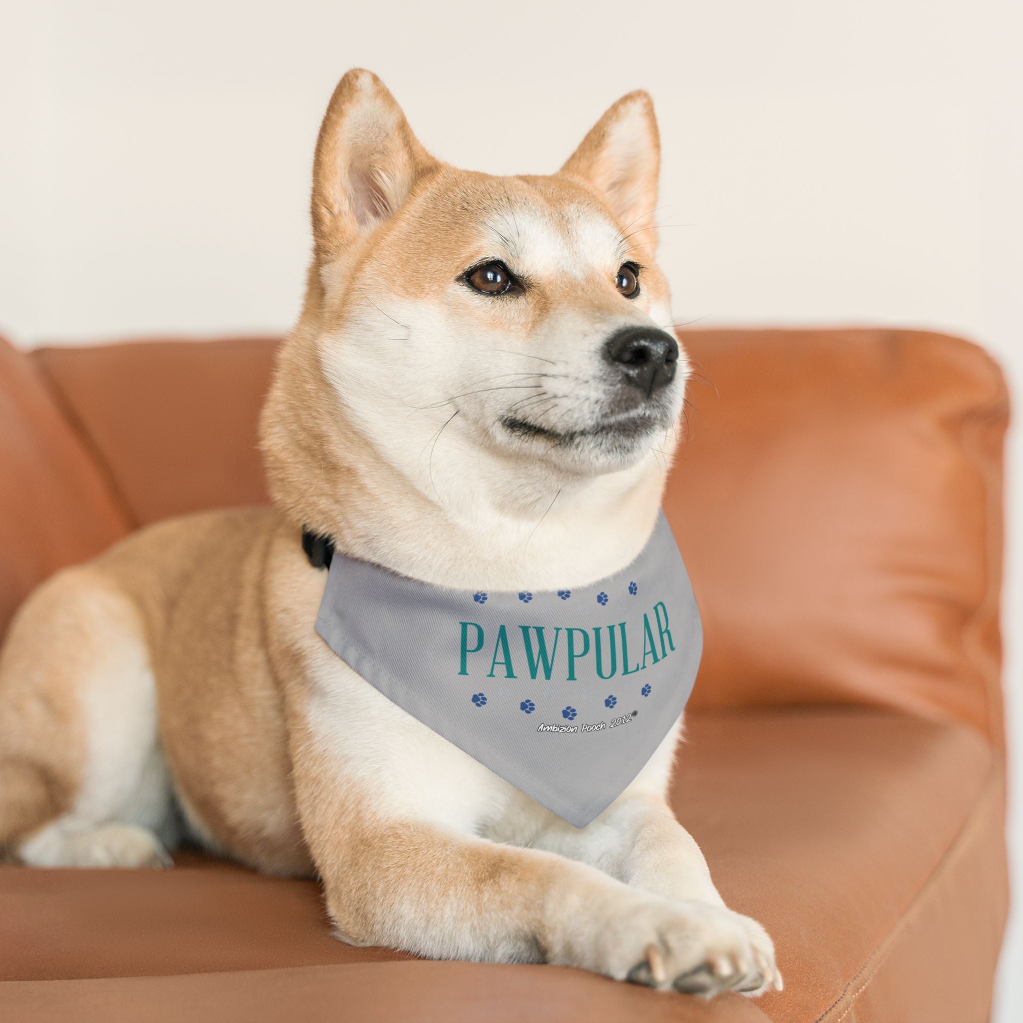 "Pawpular" Pet Bandana Collar — Doggy Parent "Invisible" Matching Pet & Parent