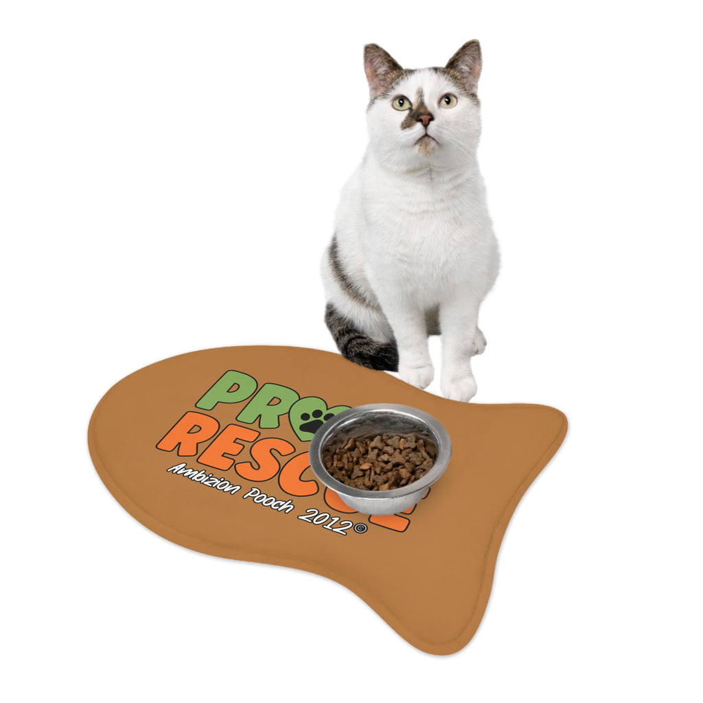 Proud Rescue Pet Feeding Mat Brown
