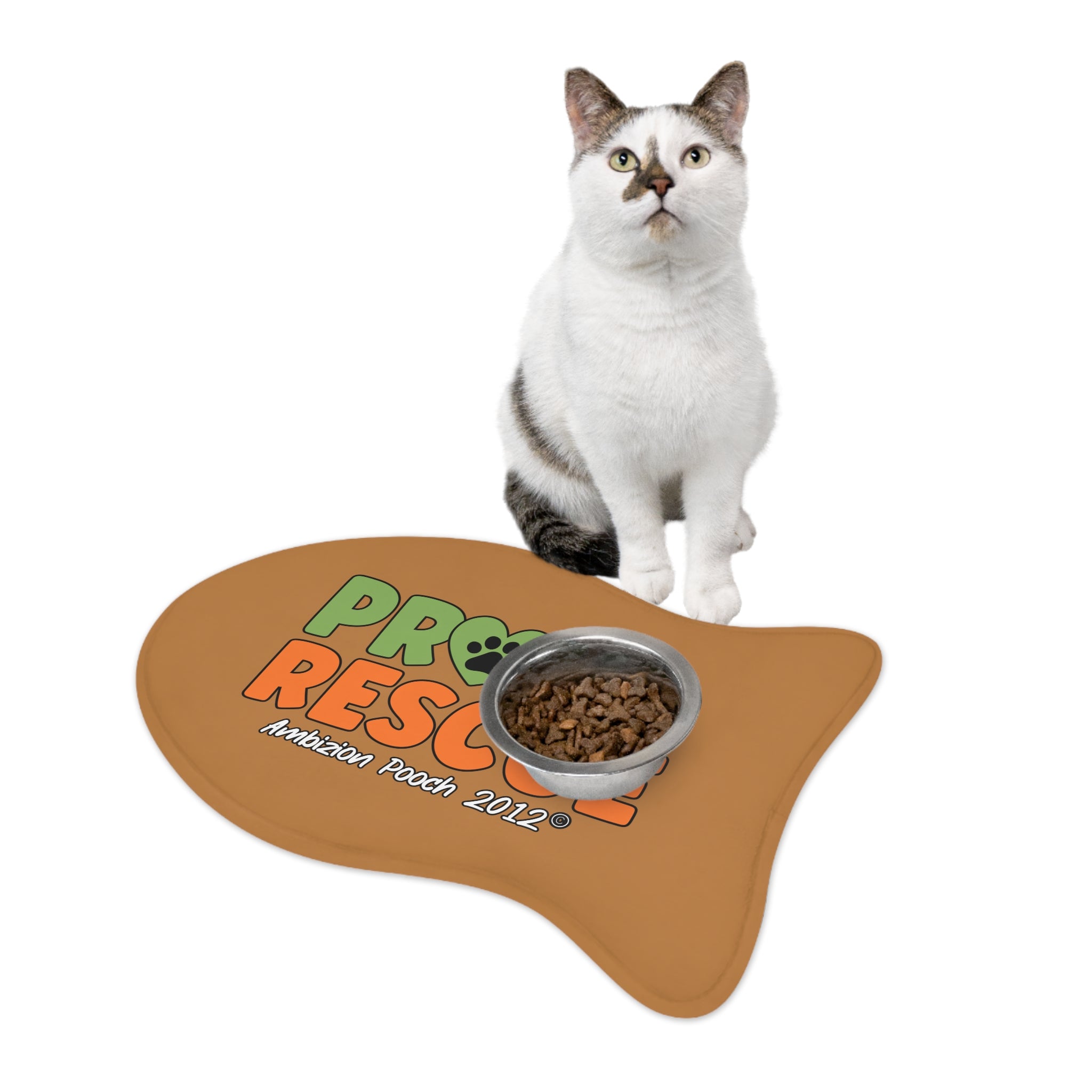 Proud Rescue Pet Feeding Mat Brown