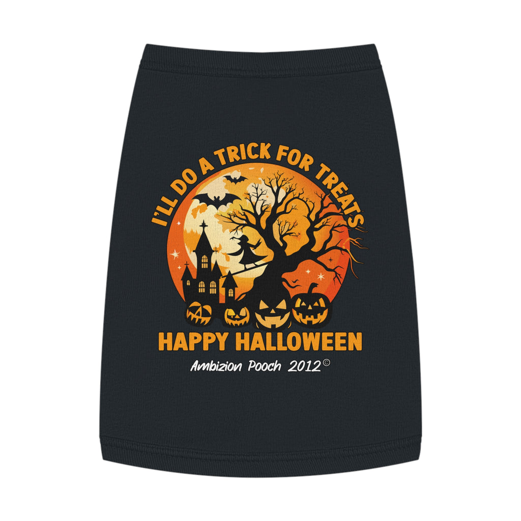 I'll Do A Trick for Treats Happy Halloween Doggy Tank Top