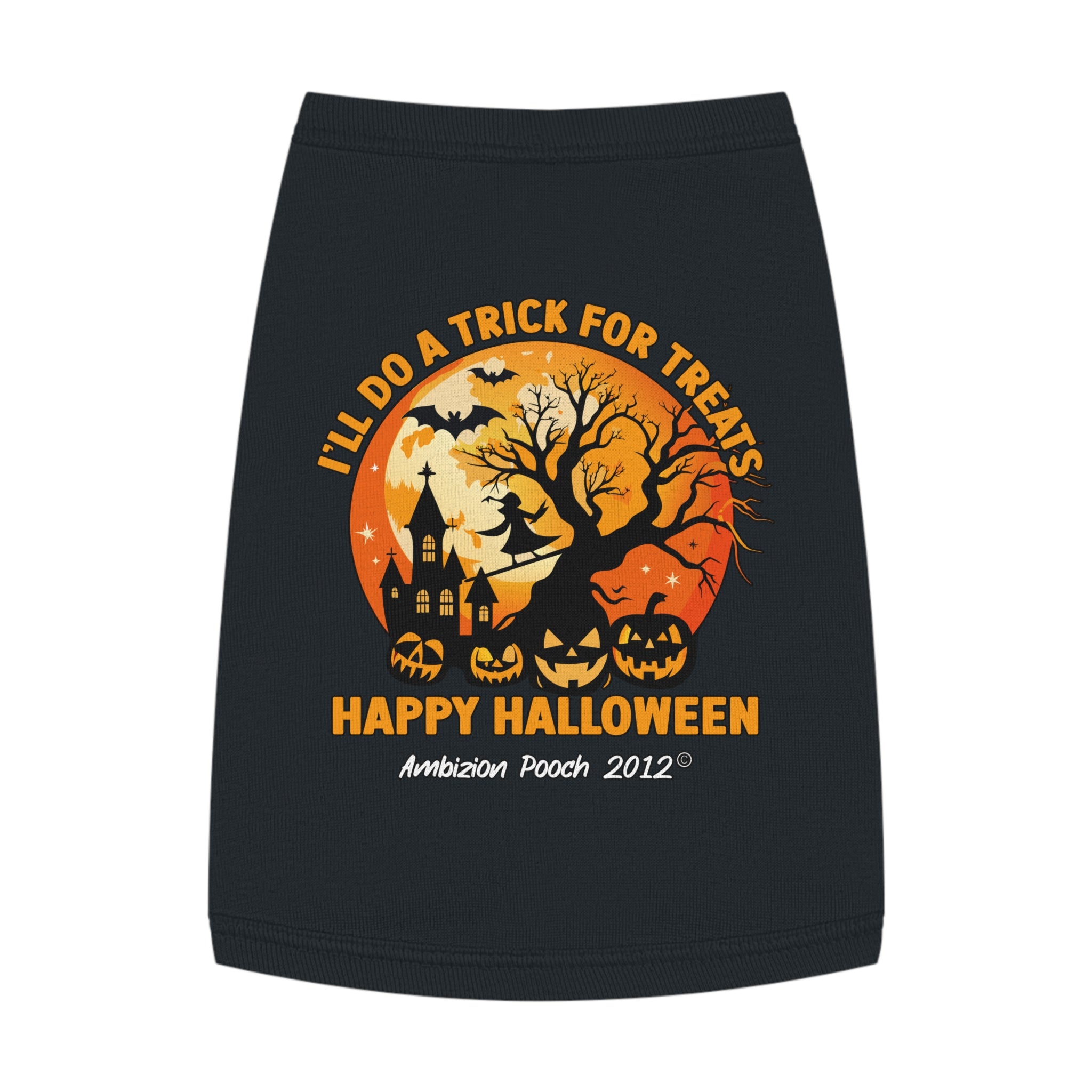 I'll Do A Trick for Treats Happy Halloween Doggy Tank Top