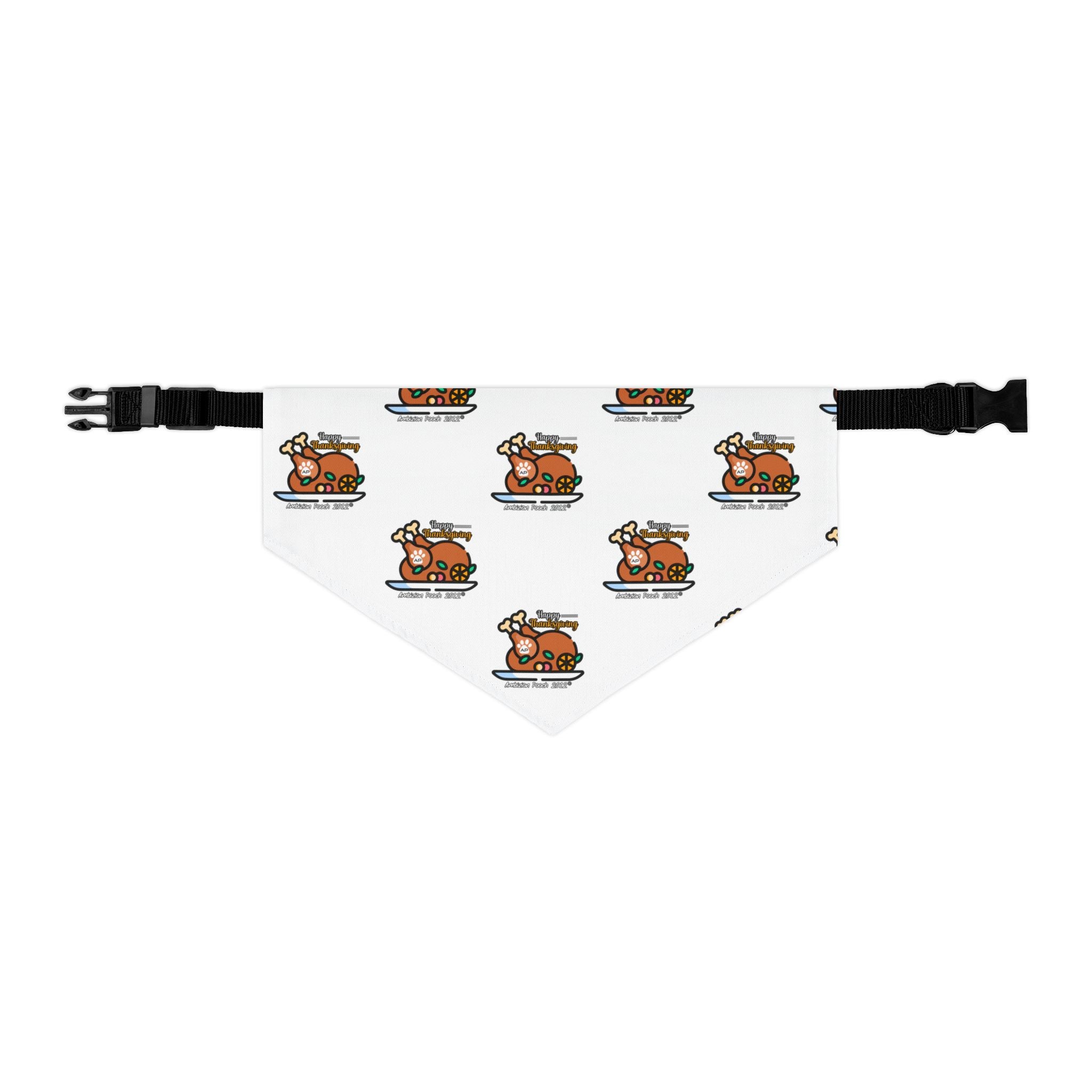 Thanksgiving Doggie Bandana Collar - White