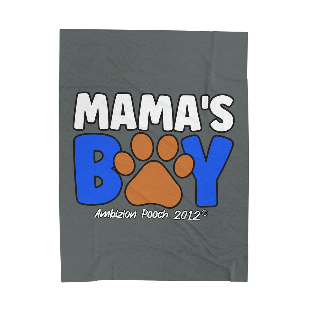 Mama's Boy Velveteen Plush Doggy Blanket
