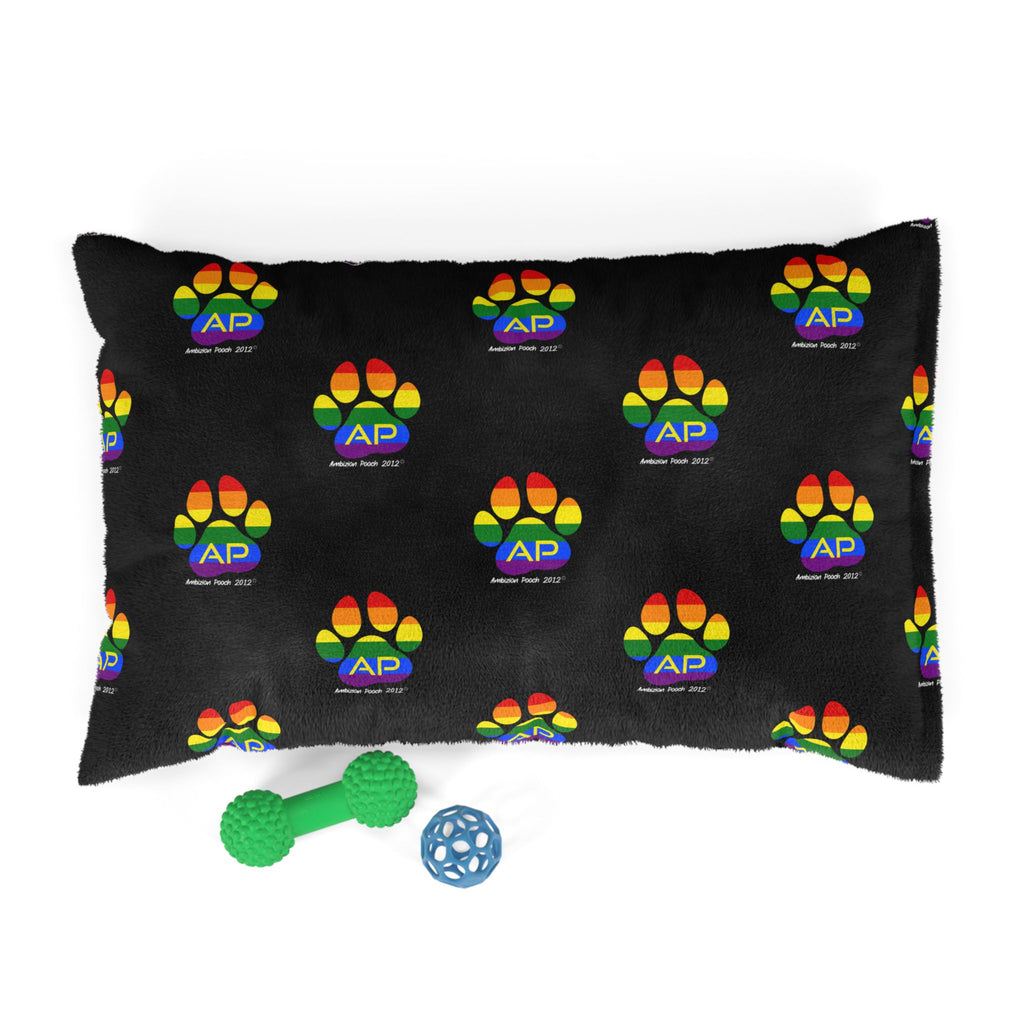Ambizion Pooch Rainbow Paw Monogram Pet Bed (LGBTQ)