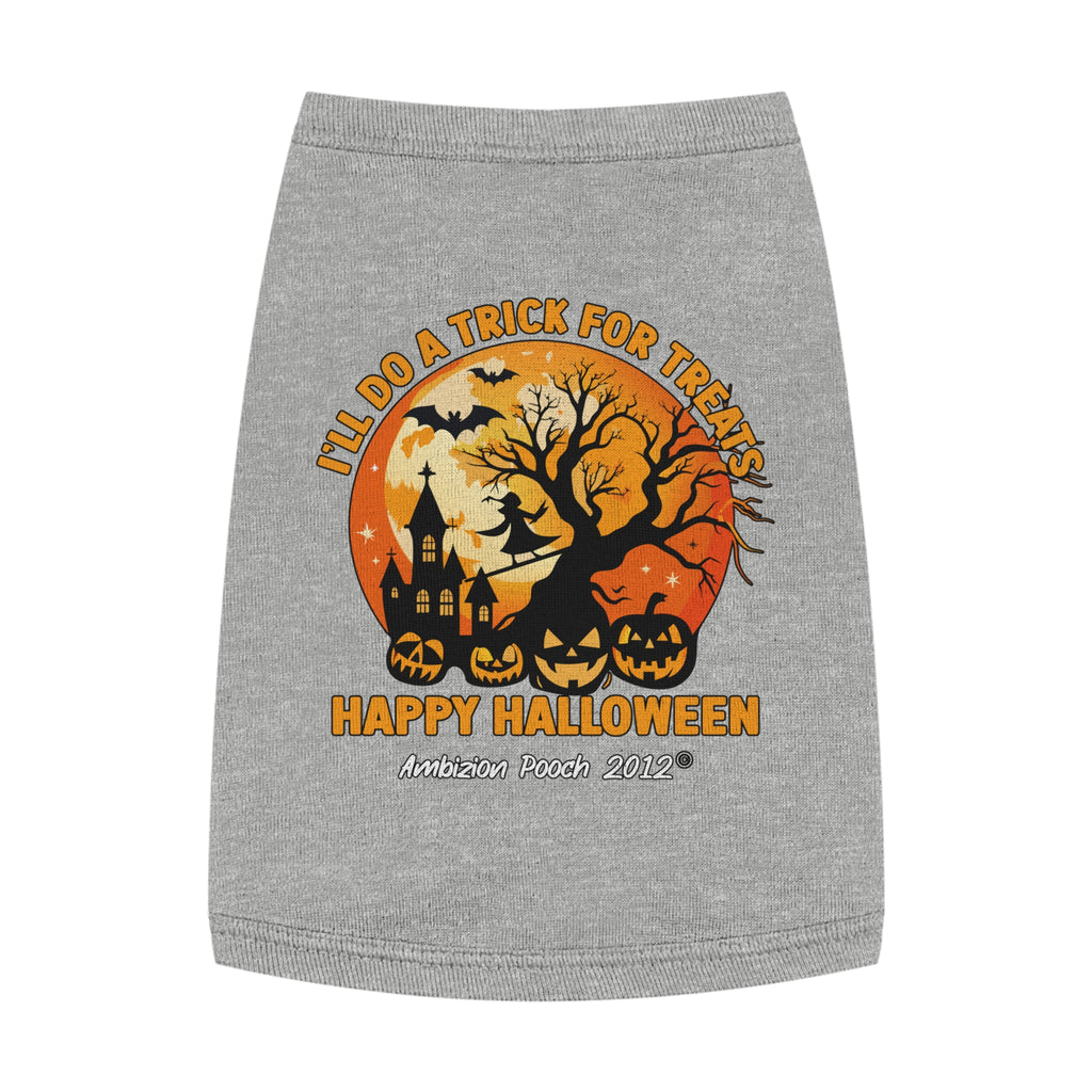 I'll Do A Trick for Treats Happy Halloween Doggy Tank Top