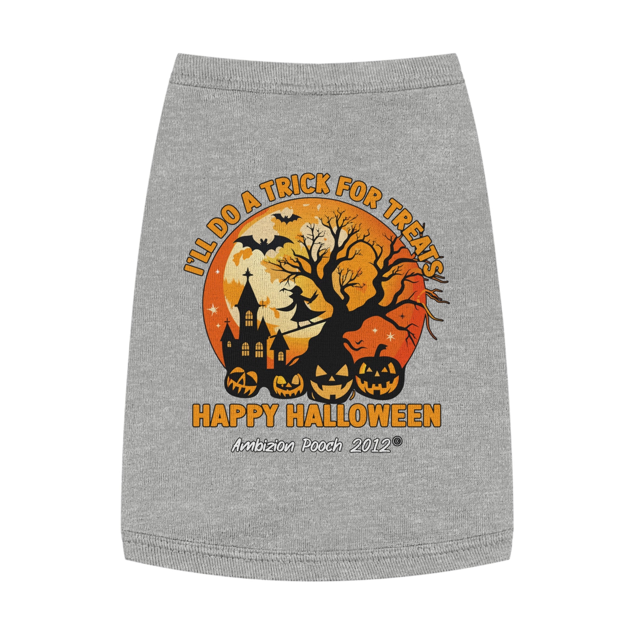 I'll Do A Trick for Treats Happy Halloween Doggy Tank Top